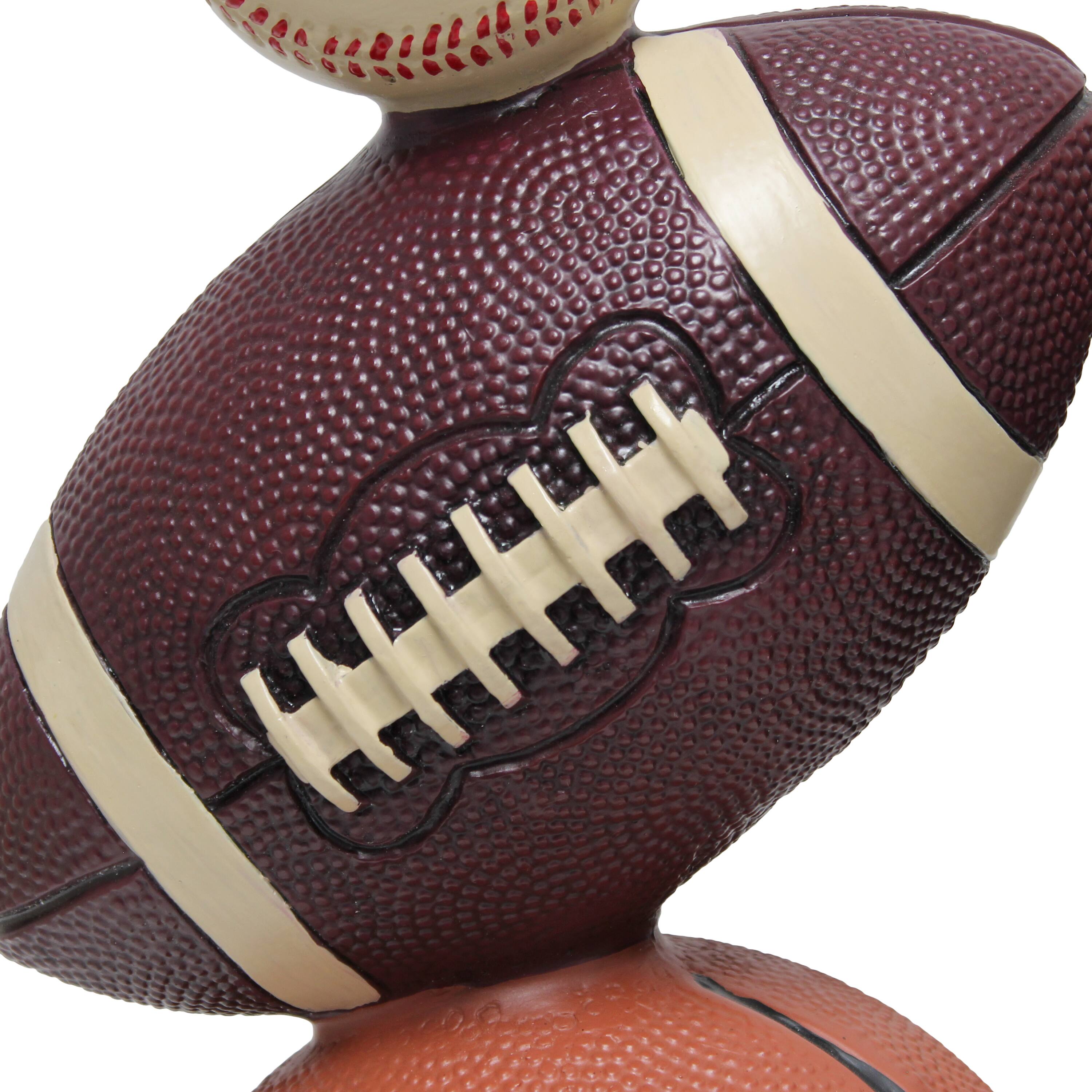 Simple Designs&#x2122; 22&#x22; Basketball, Baseball, Football Table Lamp with Beige Shade