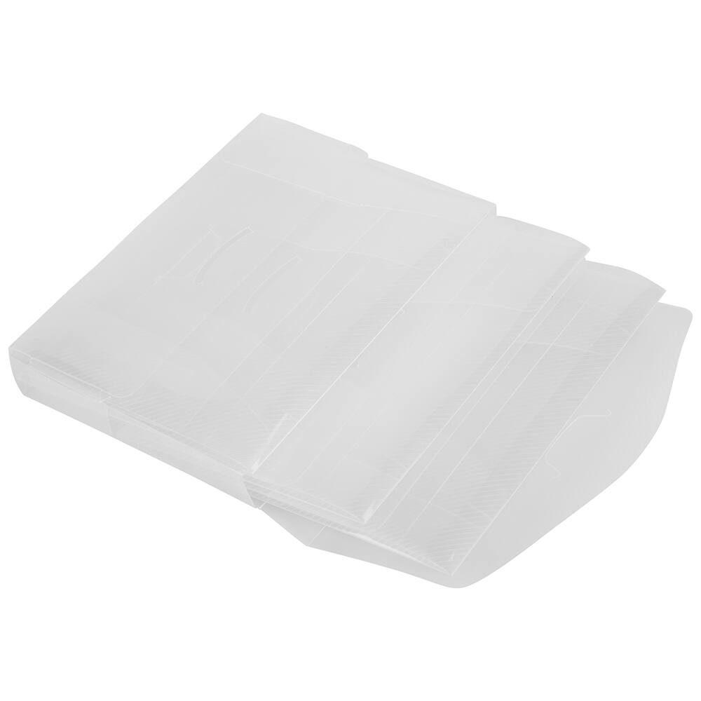 JAM Paper 4" x 6" Clear Plastic Tuck Flap Portfolio, 4ct.