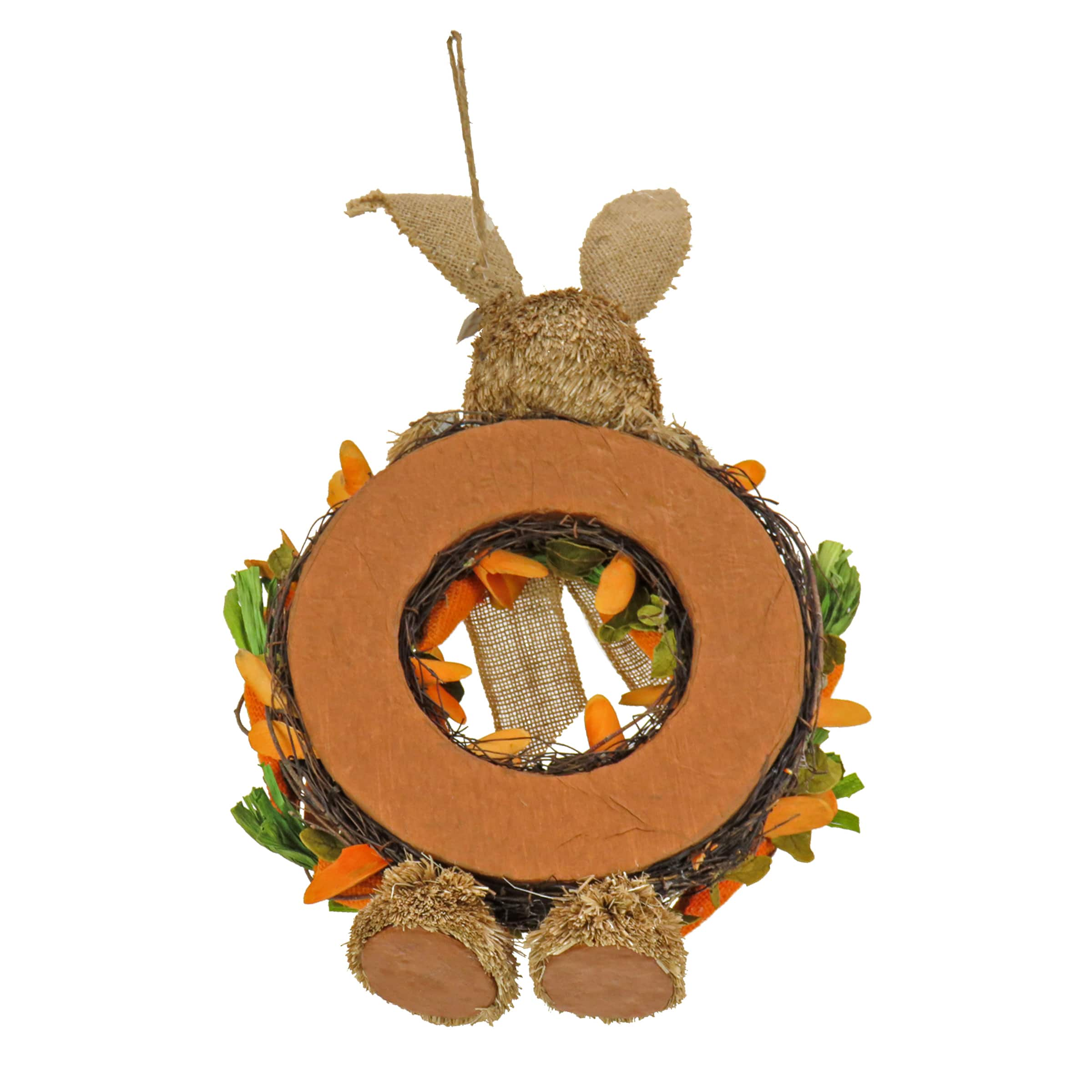 20&#x22; Burlap Bow, Carrot &#x26; Bunny Wreath