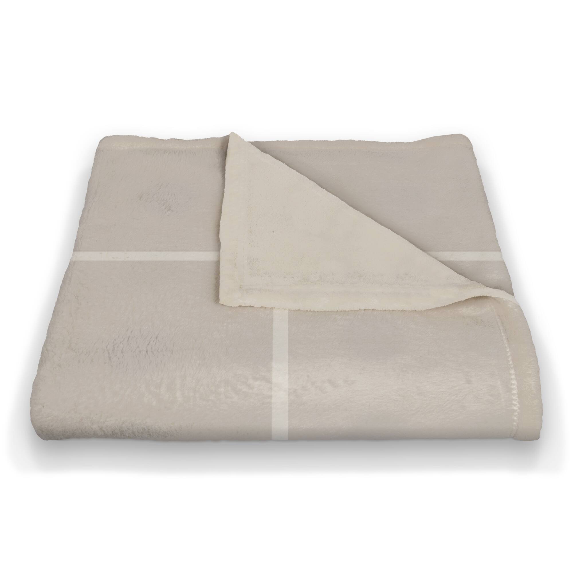 Faded Linen Floral Coral Fleece Blanket