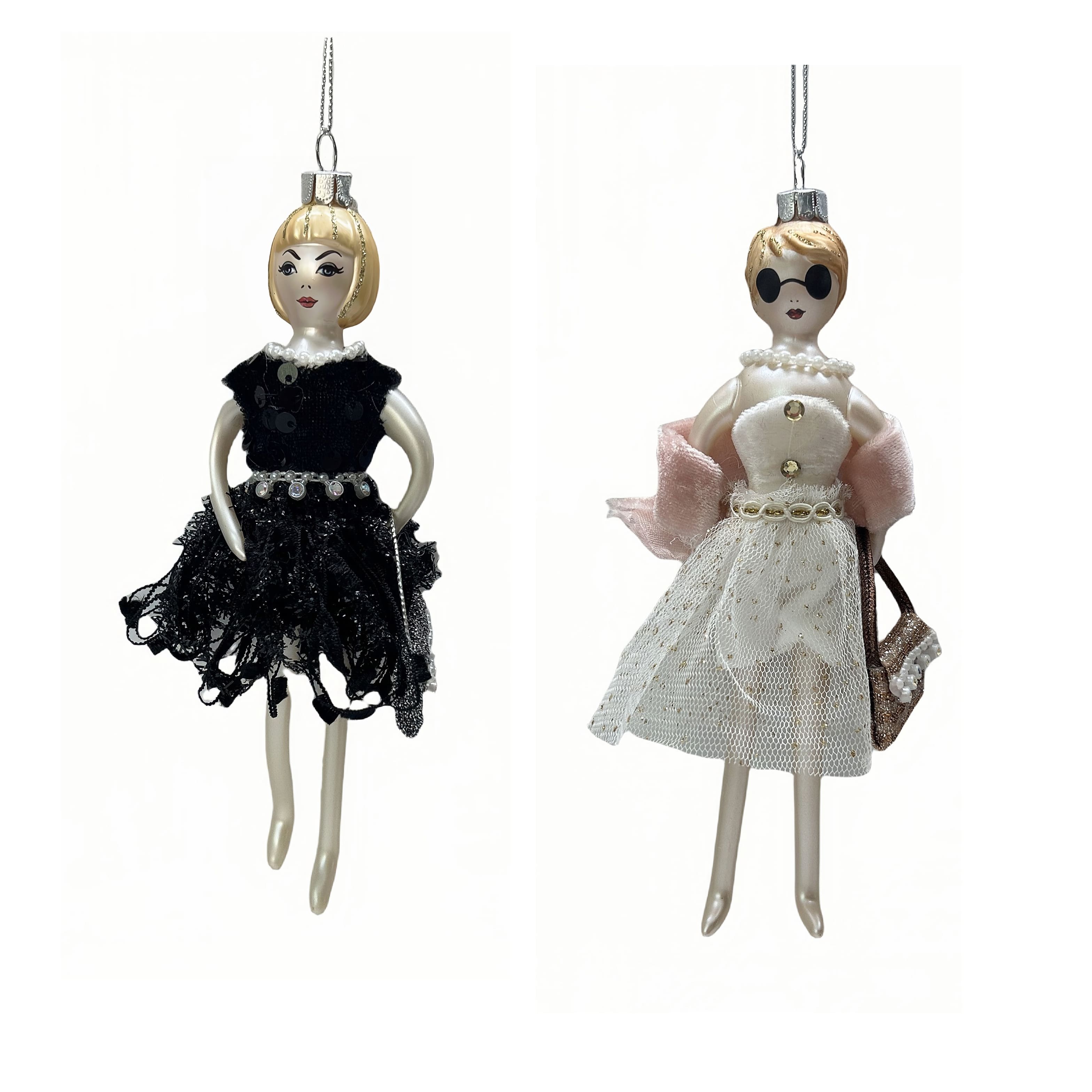 Assorted 7.25&#x22; Stylish Lady Glass Ornament by Ashland&#xAE;, 1pc.