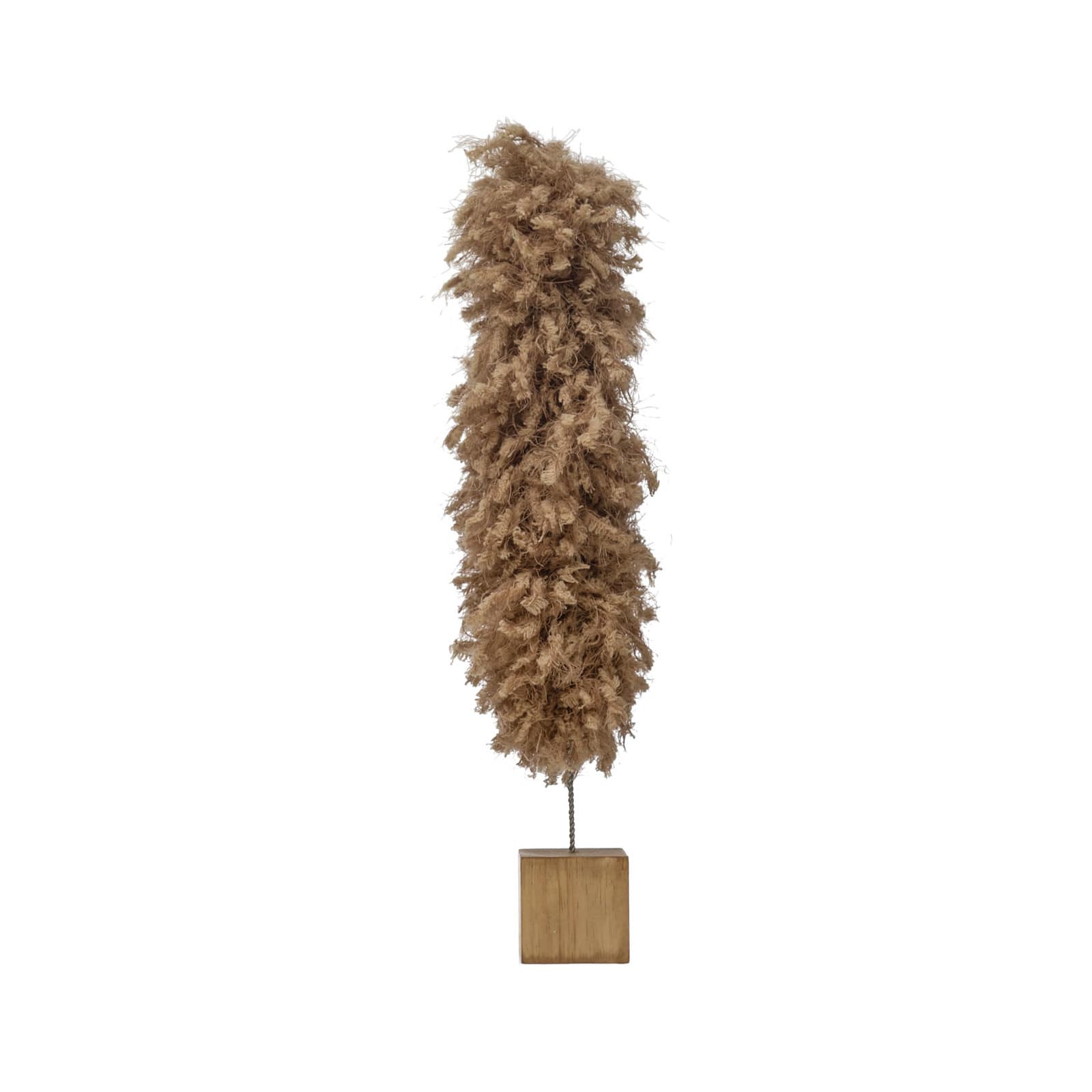 Hello Honey® Tan Fabric Yarn Tree with Wood Base