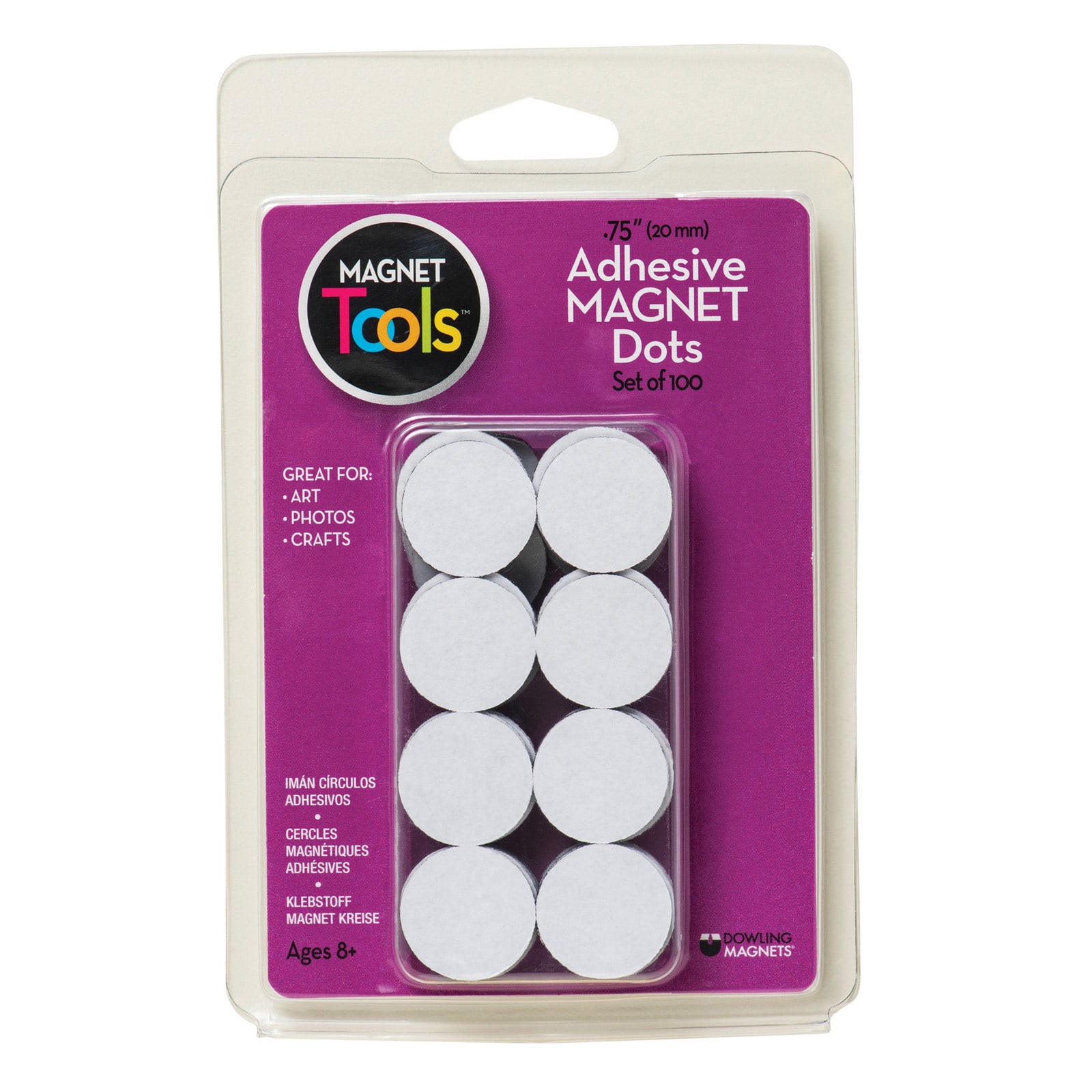 4 Packs: 6 Packs 100 ct. (2.400 total) Magnet Dots with Adhesive