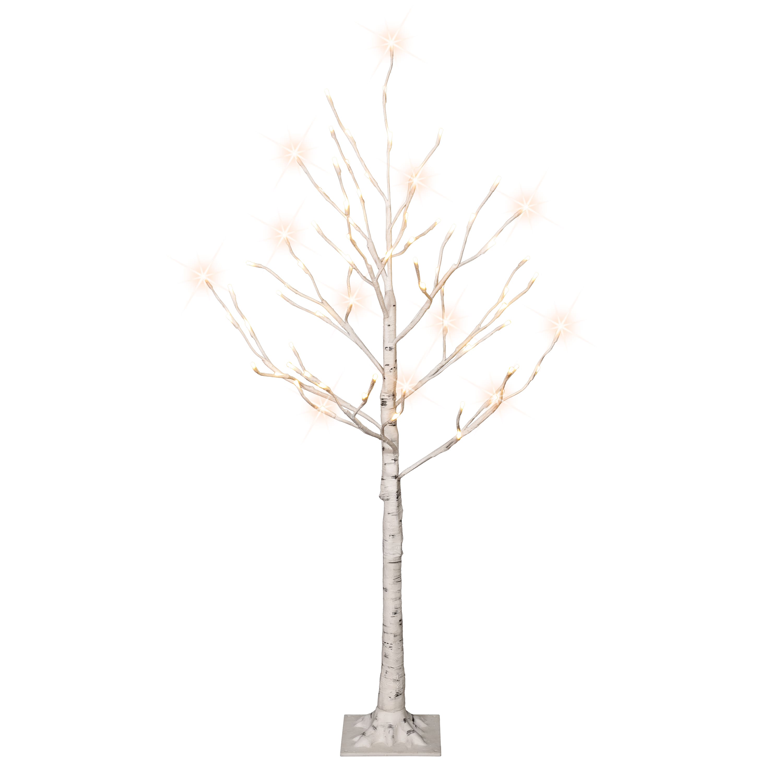 4ft. Pre-Lit White Artificial Twig Christmas Tree, White Lights