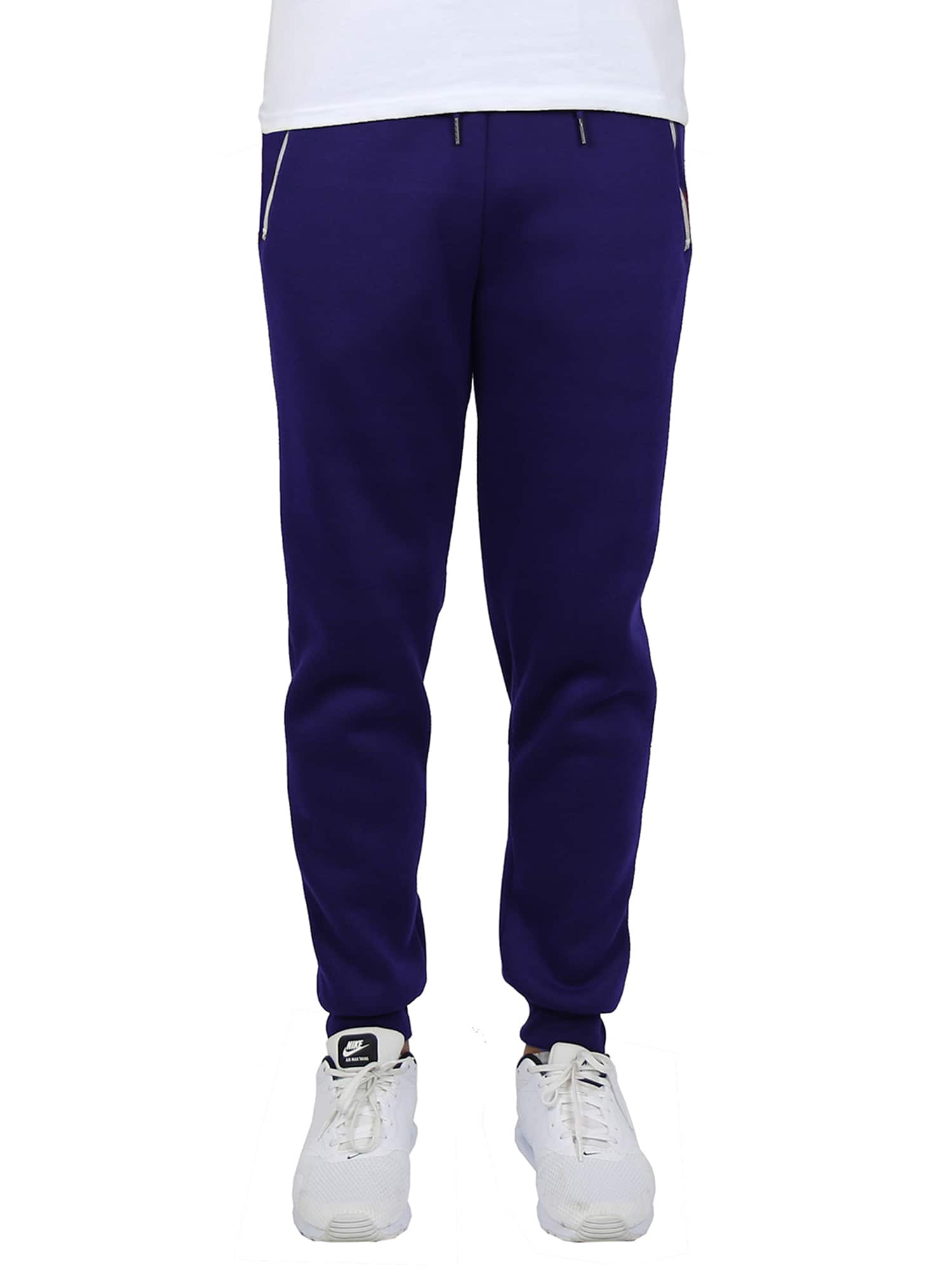 Galaxy by Harvic Men's Fleece-Lined Jogger Sweatpants With Zipper ...