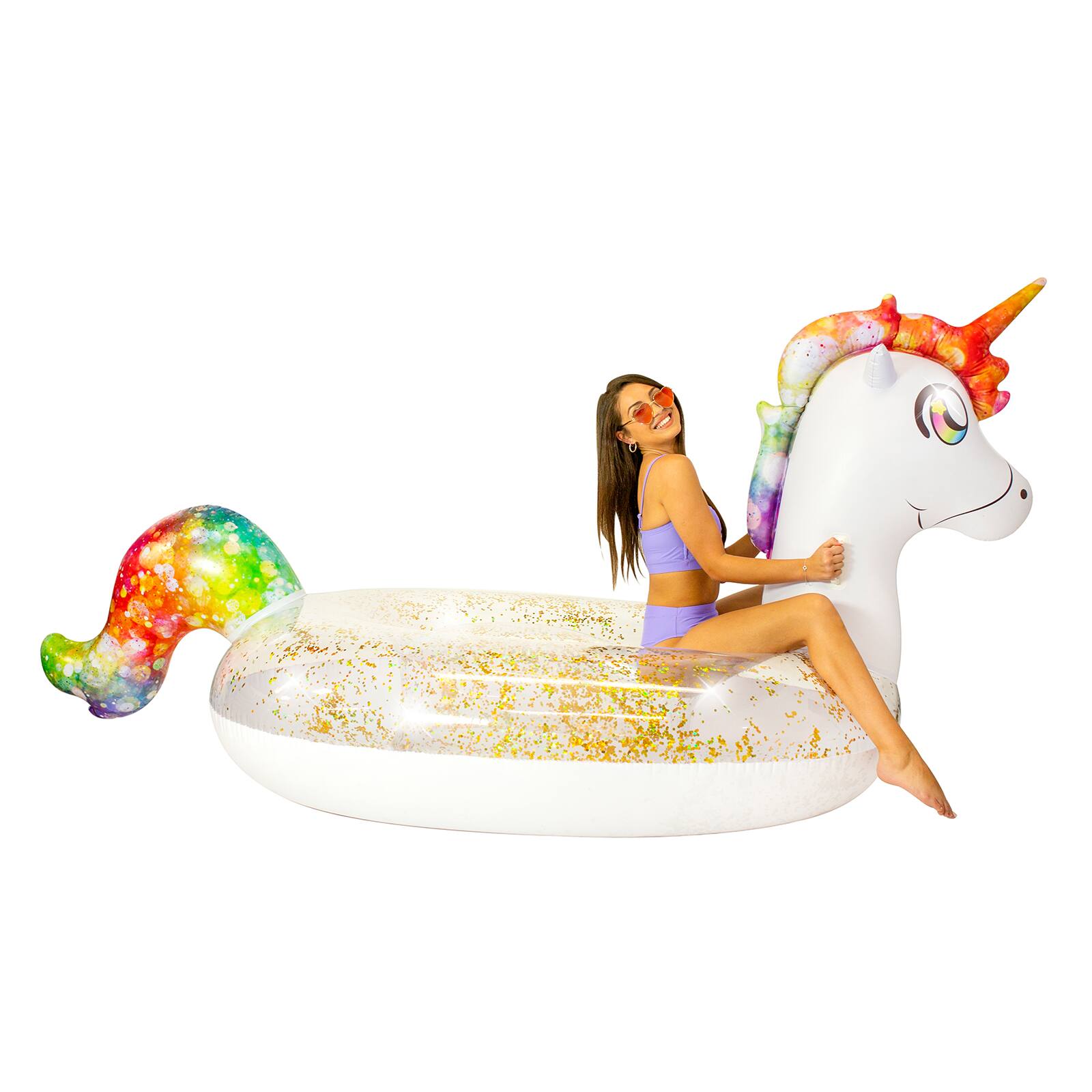 PoolCandy Glitterfied&#xAE; Gigantic Unicorn Pool Raft