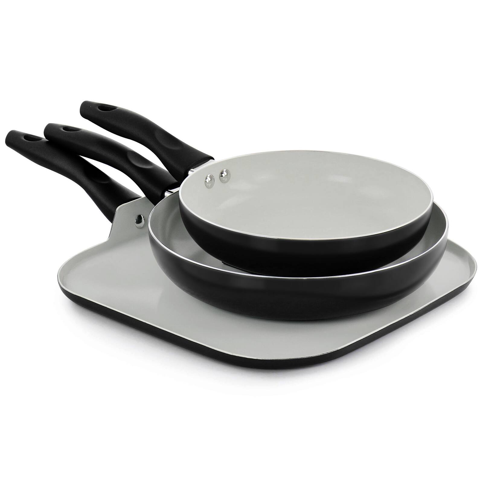 Gibson Home&#xAE; 11-Piece Black Gazebo Ceramic Nonstick Aluminum Cookware Set