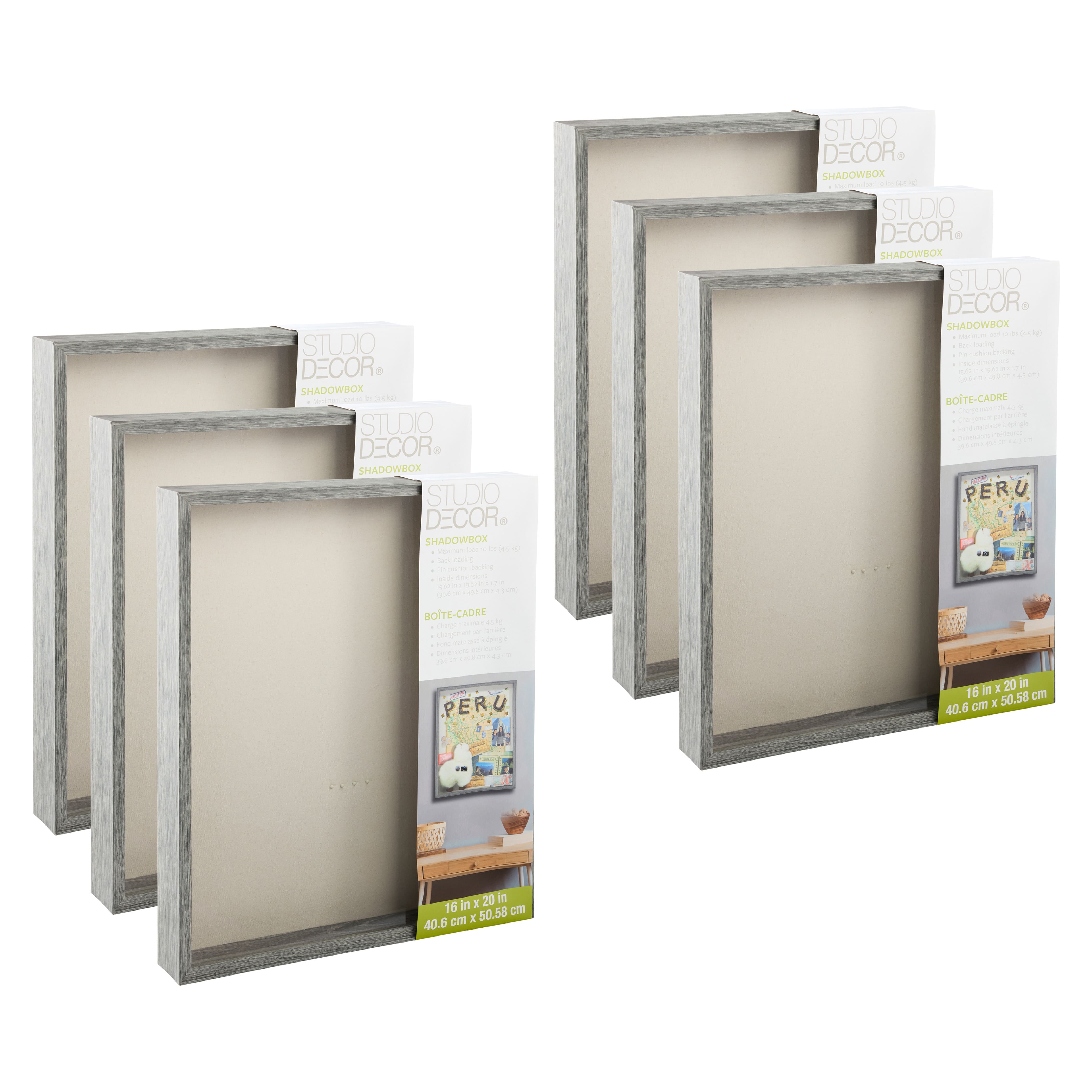 6 Pack: Gray 16" x 20" Shadowbox by Studio Décor®