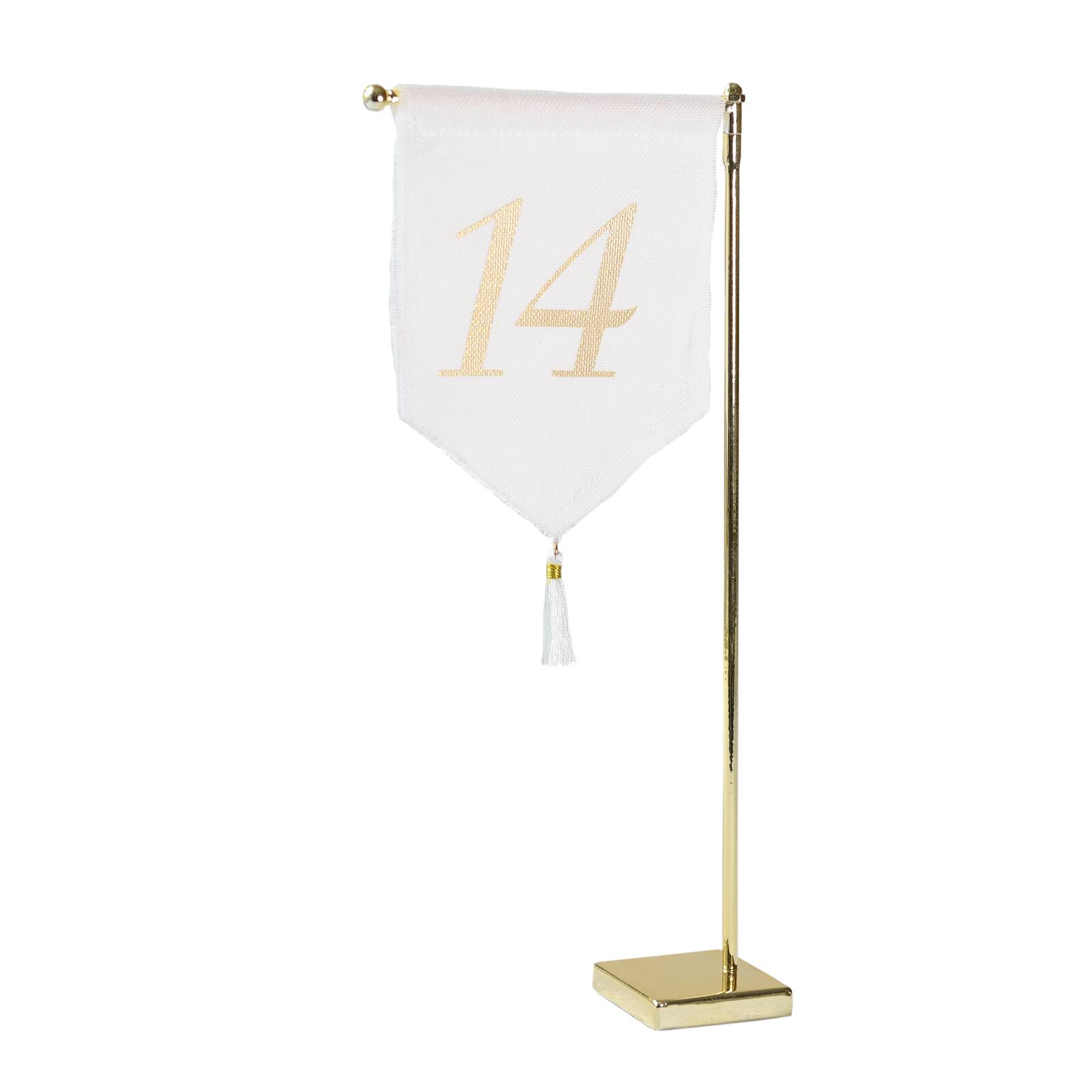 Style Me Pretty Linen Tassel Table Number in 14 | 4.5" x 6" | Michaels®