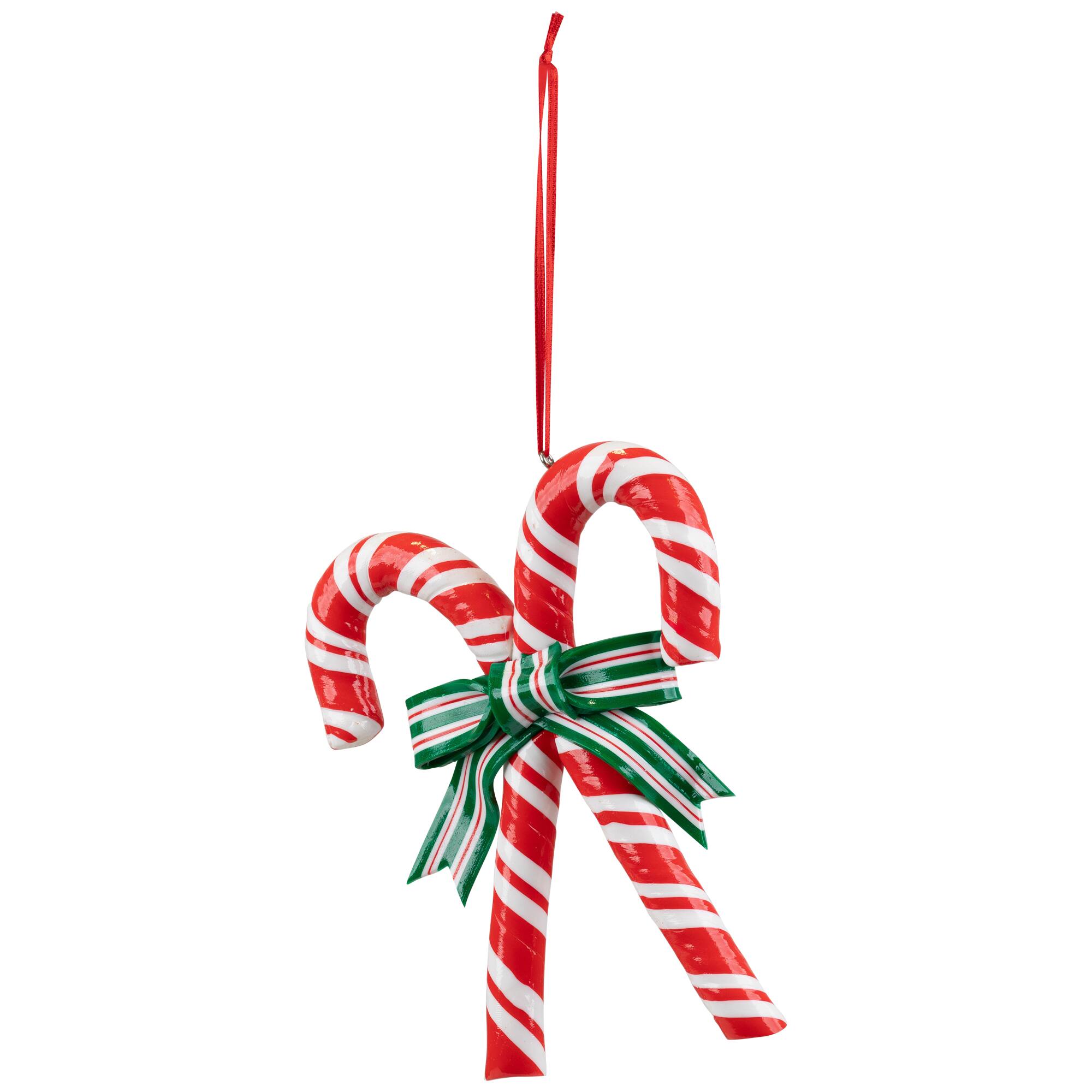 5.25" Red & White Candy Cane Ornament