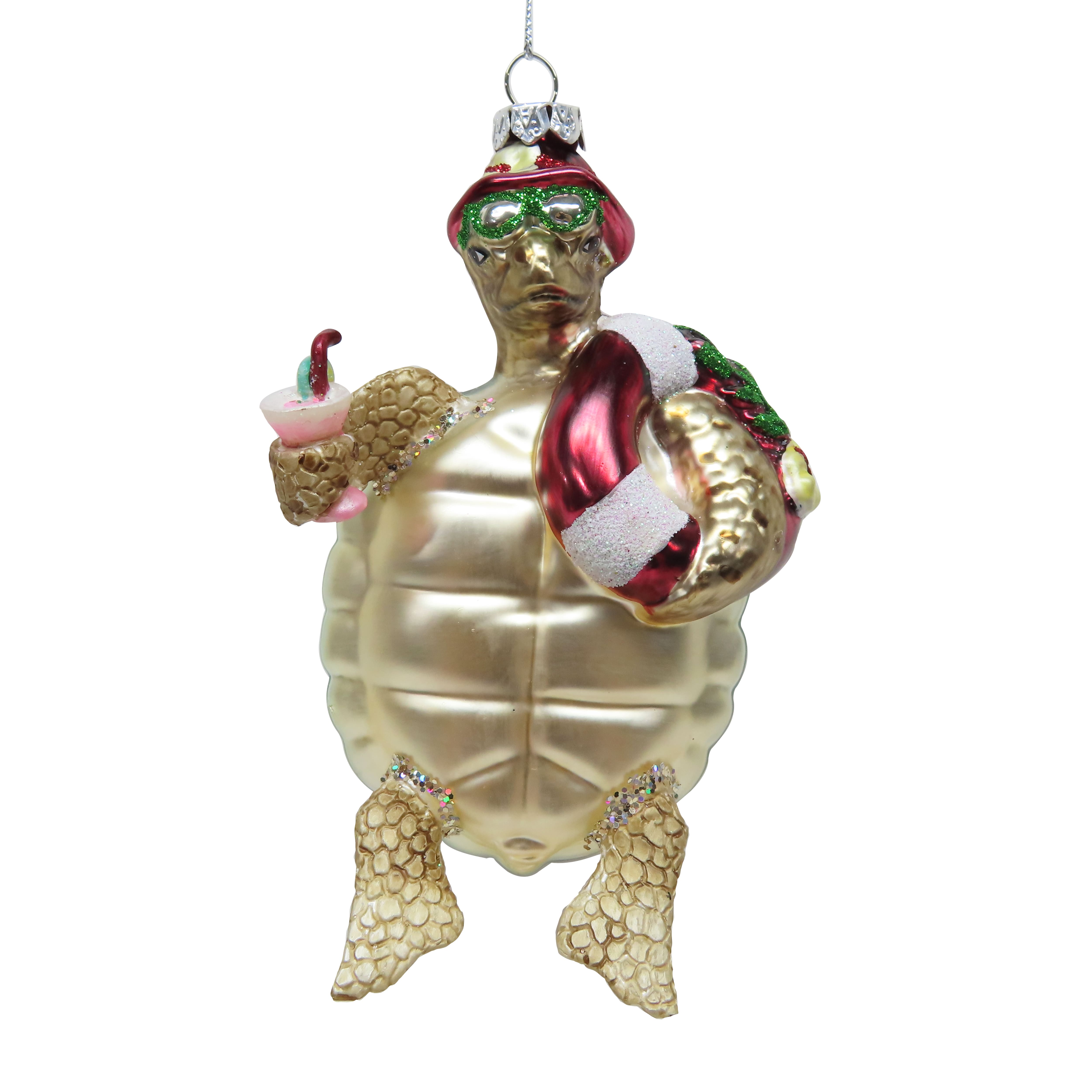 5.5&#x22; Beachy Glass Sea Turtle Ornament by Ashland&#xAE;