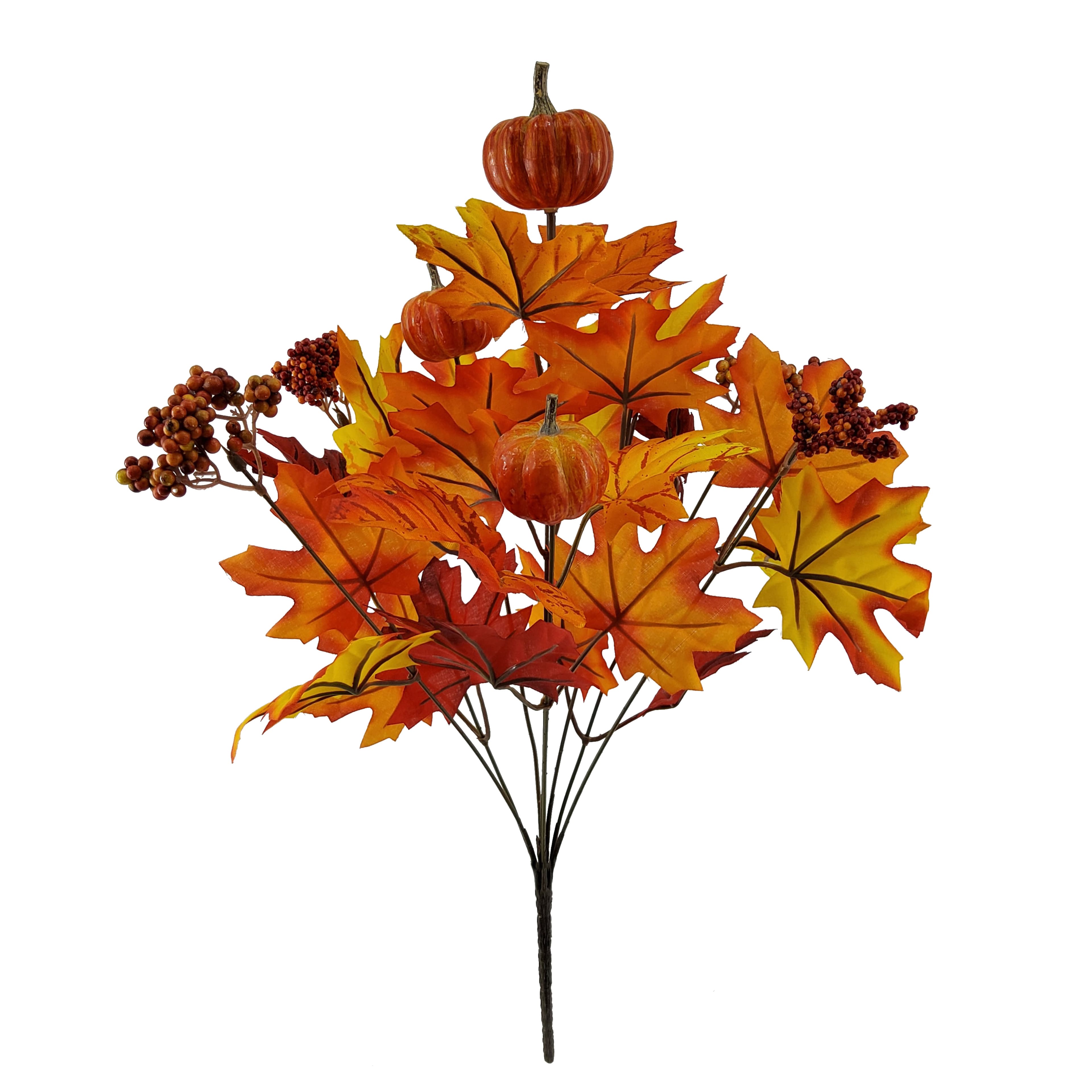 19&#x22; Orange &#x26; Red Maple Leaf &#x26; Pumpkin Bush by Ashland&#xAE;