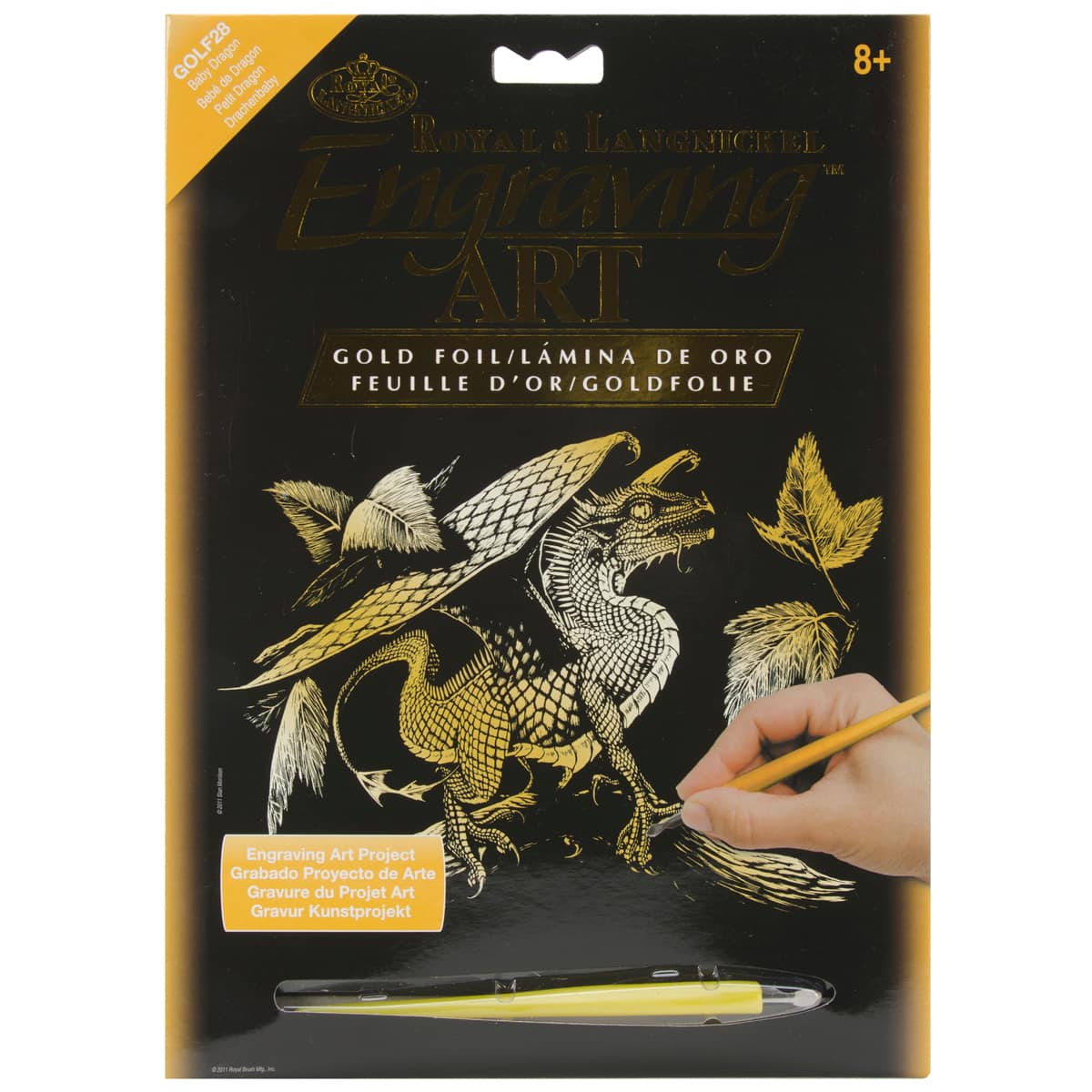 Royal &#x26; Langnickel&#xAE; Engraving Art&#x2122; Baby Dragon Gold Foil Kit