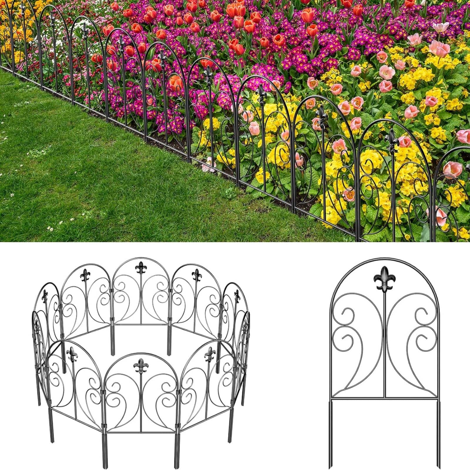 NEX™ Black Decorative Butterfly Garden Fence, 10ct.