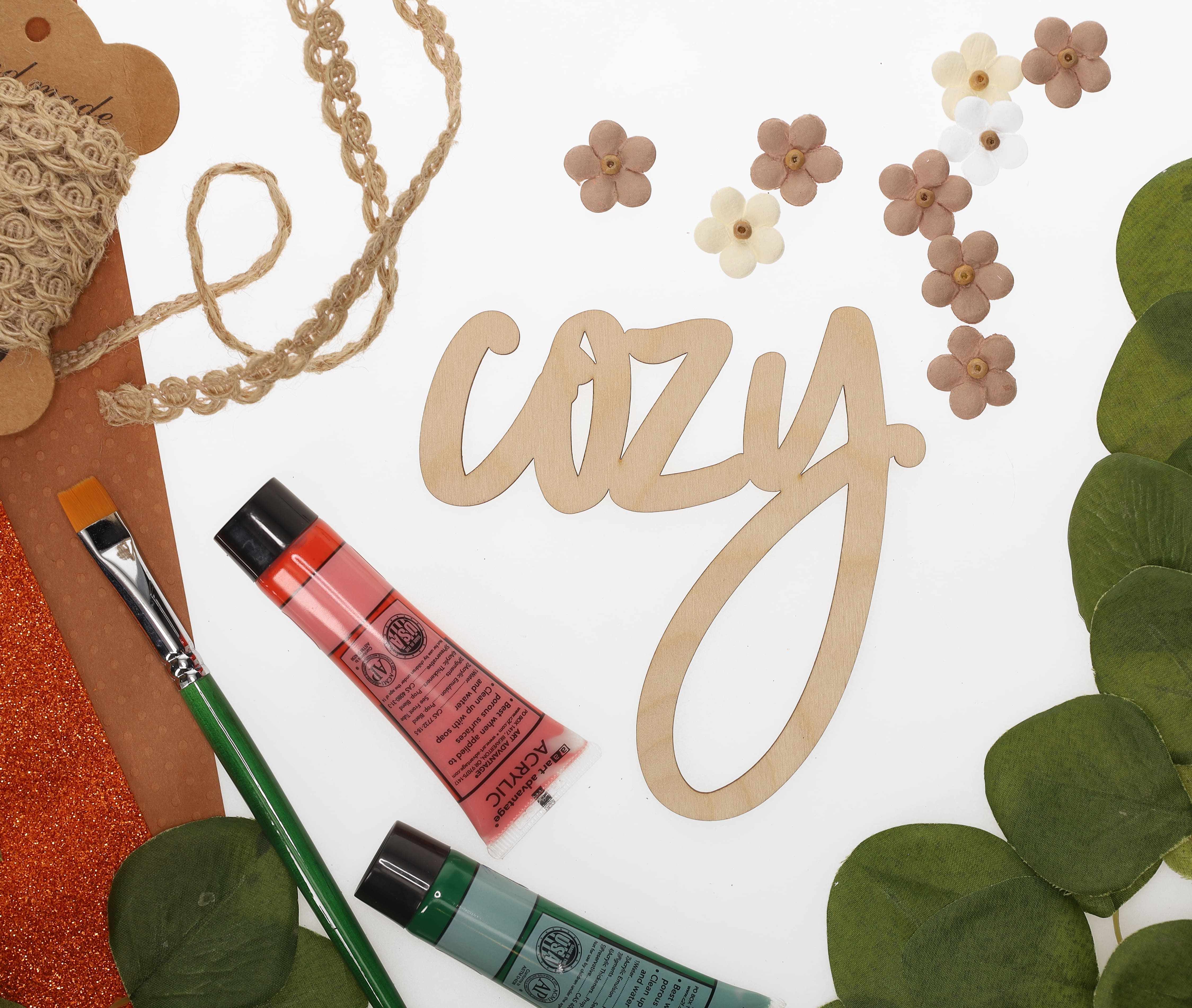 Leisure Arts&#xAE; 5&#x22; Cozy Wood Word