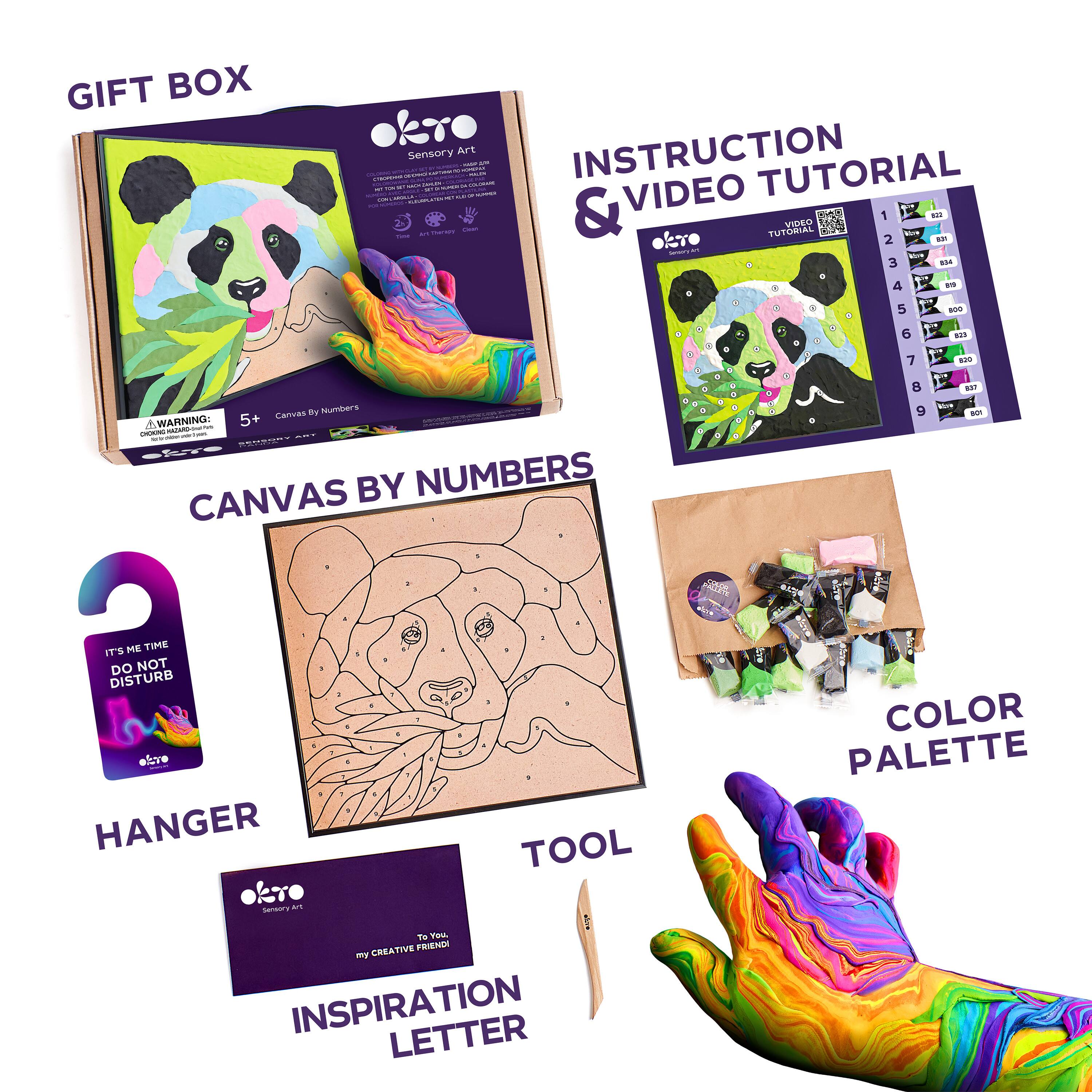 OKTO Panda Clay by Numbers Kit