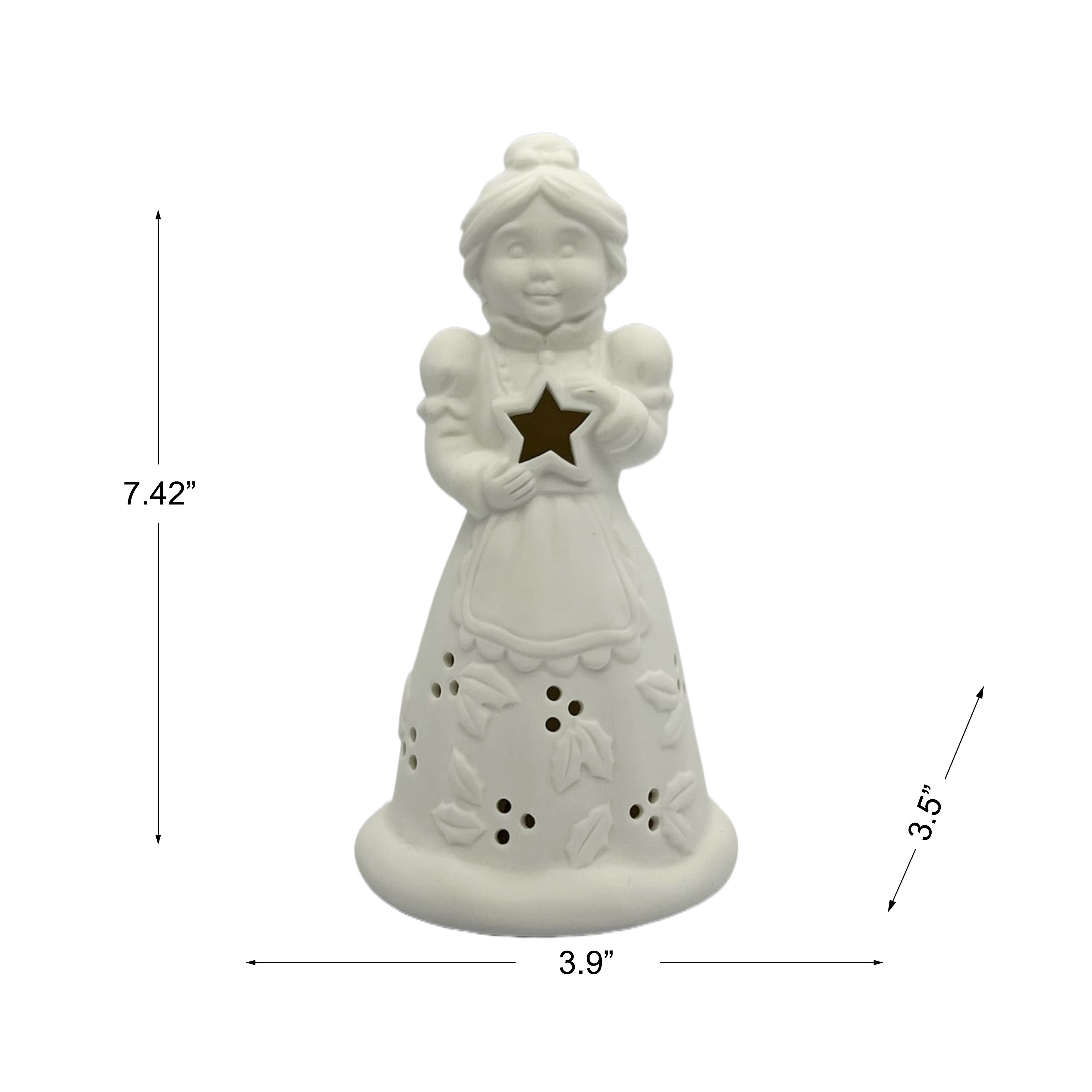 7.5&#x22; LED DIY Ceramic Mrs. Claus D&#xE9;cor by Make Market&#xAE;