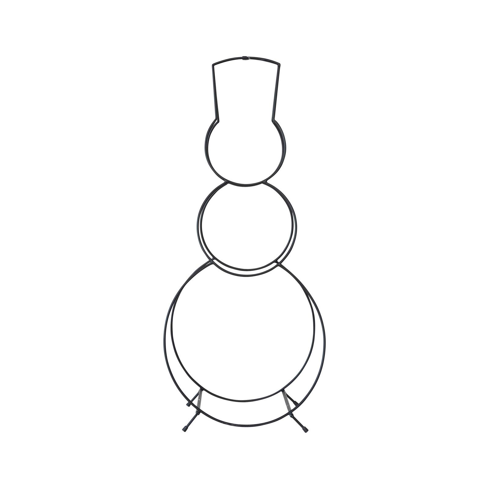 Hello Honey&#xAE; 34.75&#x22; Black Metal Snowman Shaped Log Holder