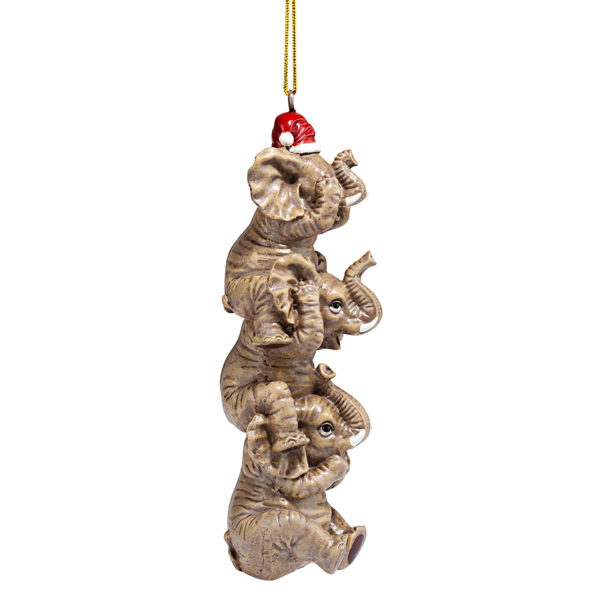 See, Speak, Hear No Evil Elephant Ornaments, 3ct.