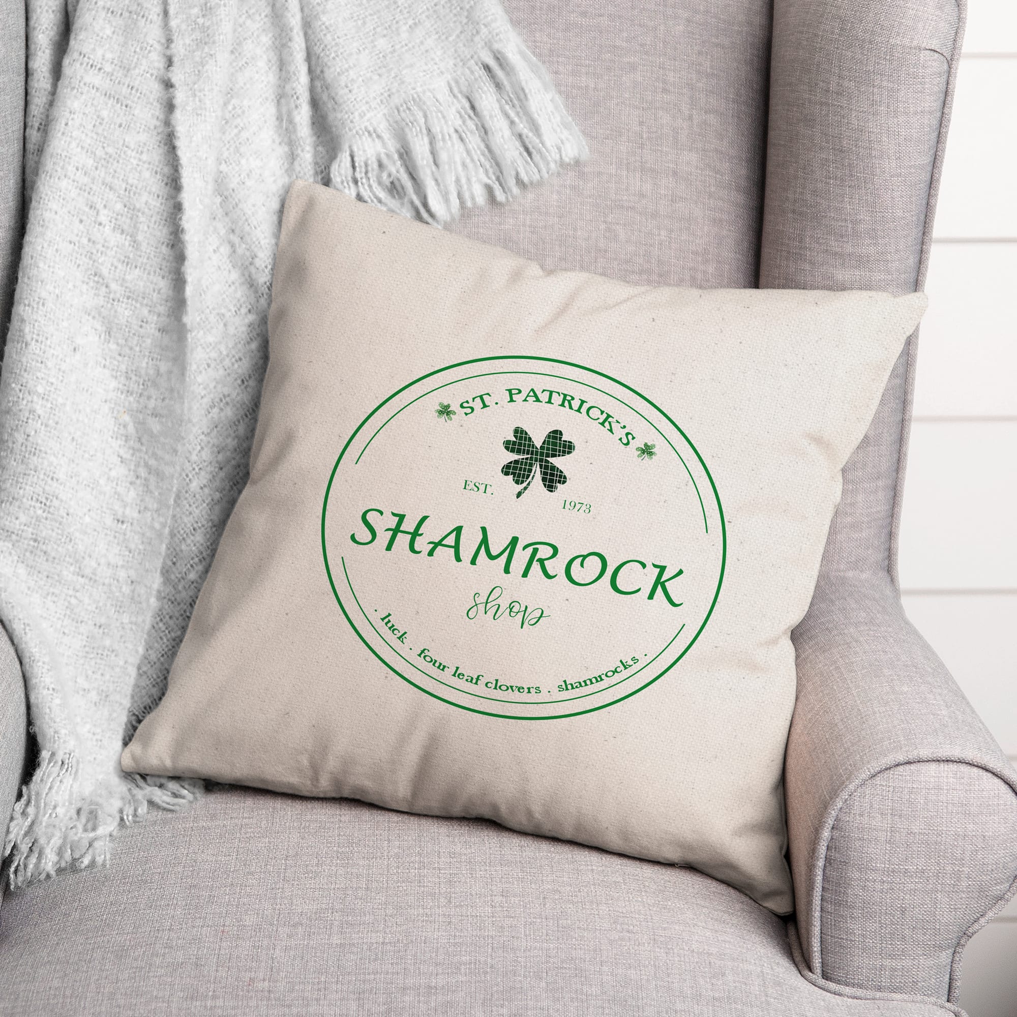 Shamrock Shop 18&#x22; x 18&#x22; Indoor / Outdoor Pillow