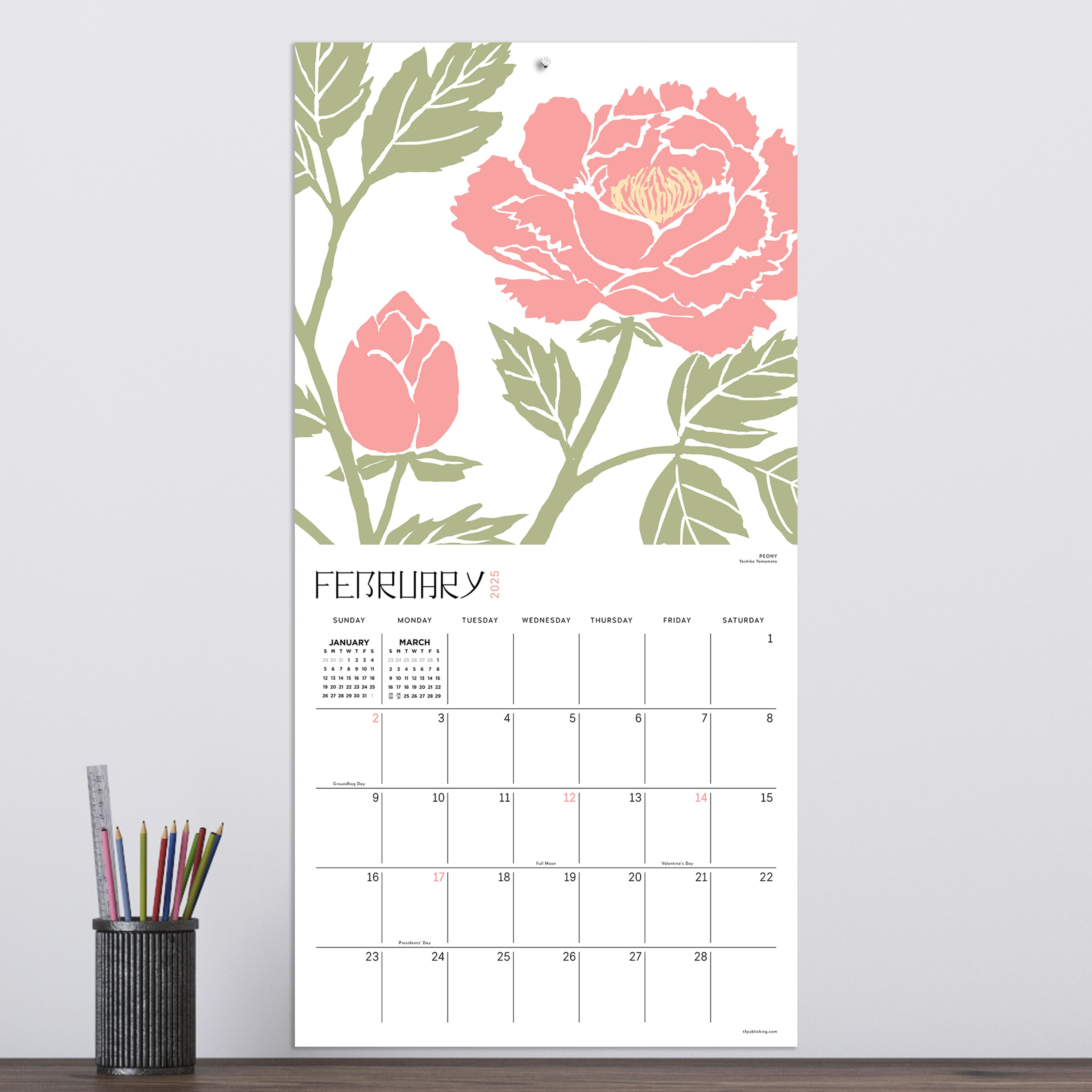 TF Publishing 2025 Flower Garden Wall Calendar