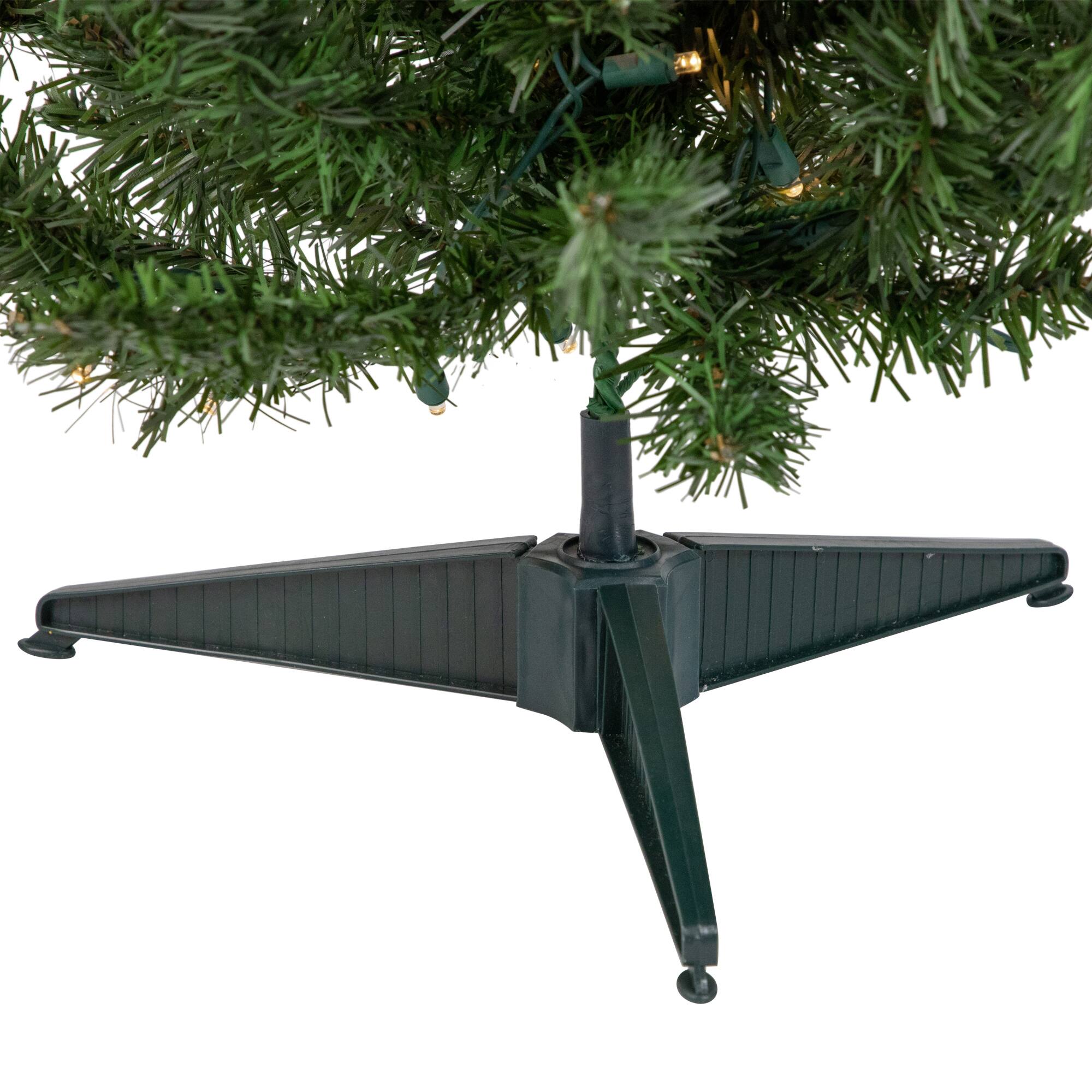 3ft. Pre-Lit Canadian Pine Artificial Christmas Tree, Clear &#x26; White LED Lights