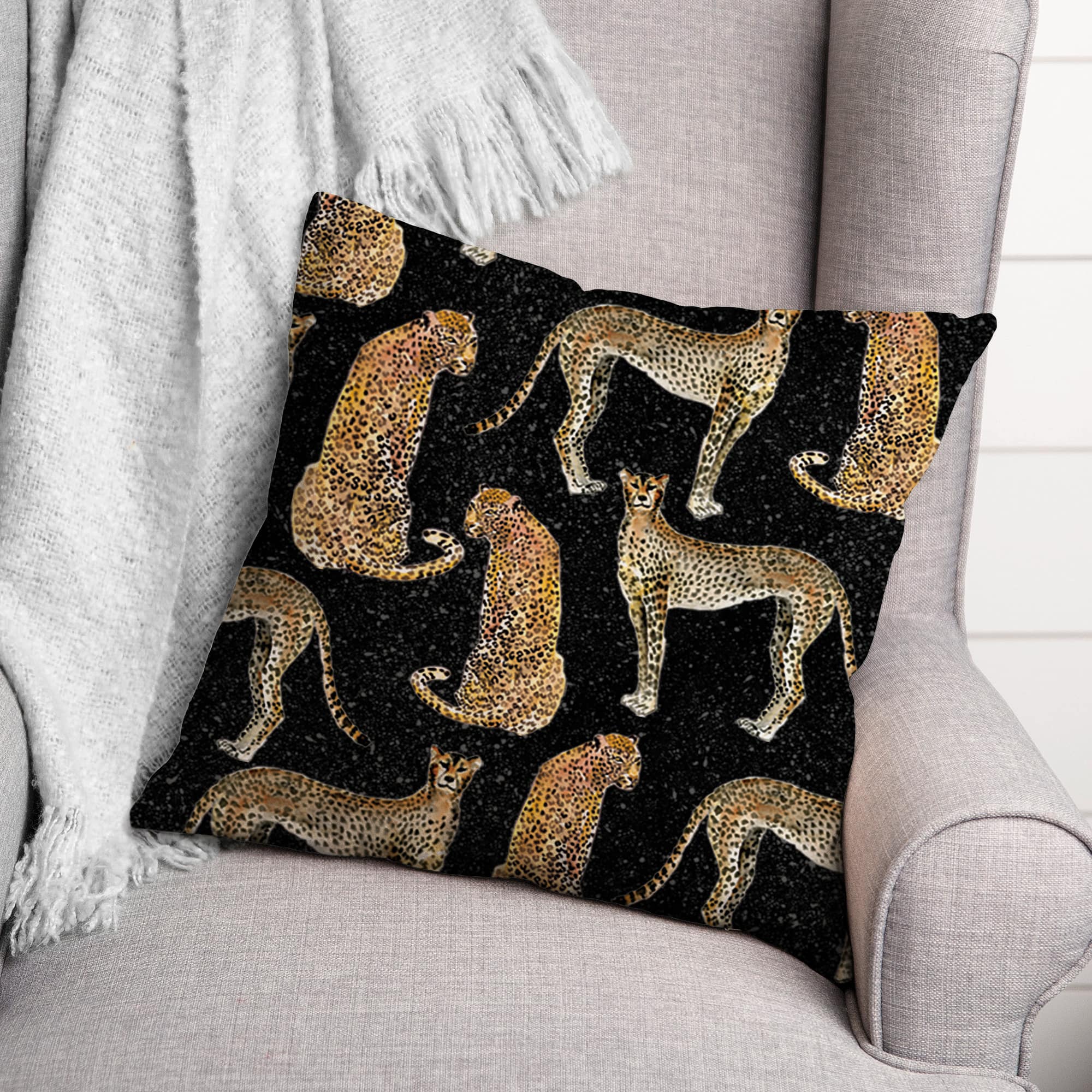 Cheetahs Indoor/Outdoor Throw Pillow