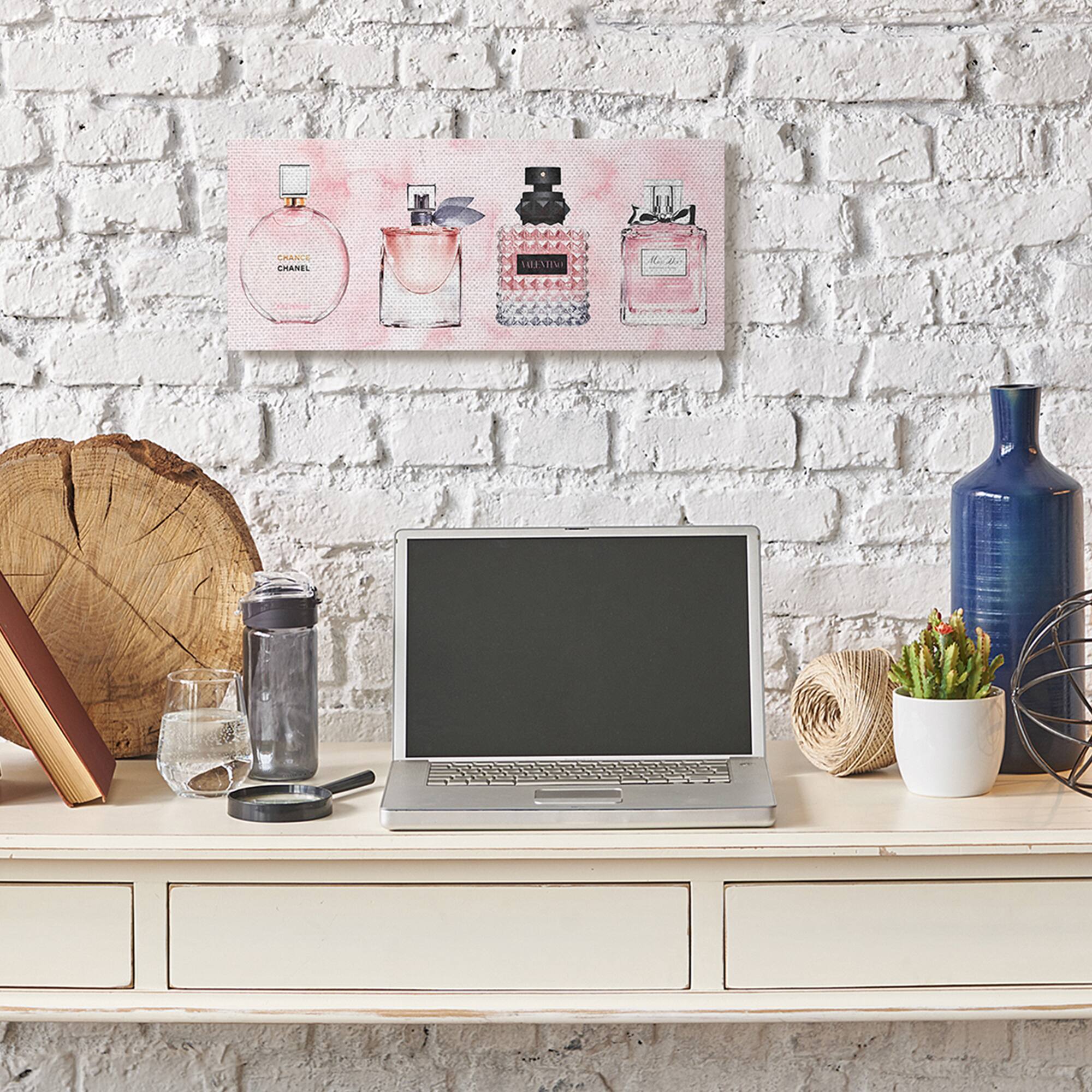 Stupell Industries Pink Luxury Perfume Bottles Canvas Wall Art