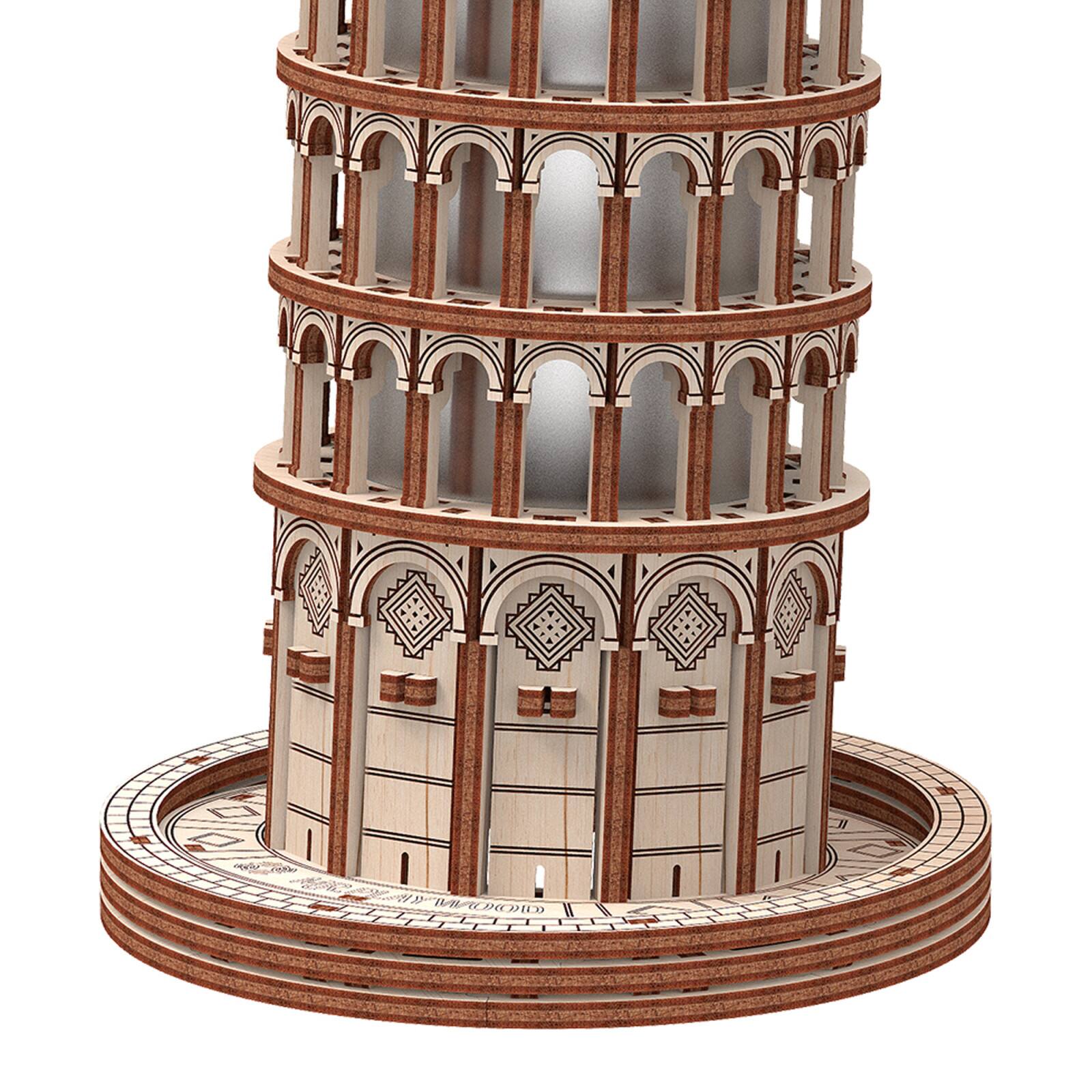Mr. Playwood Leaning Tower of Pisa 3D Wooden STEM Model Kit