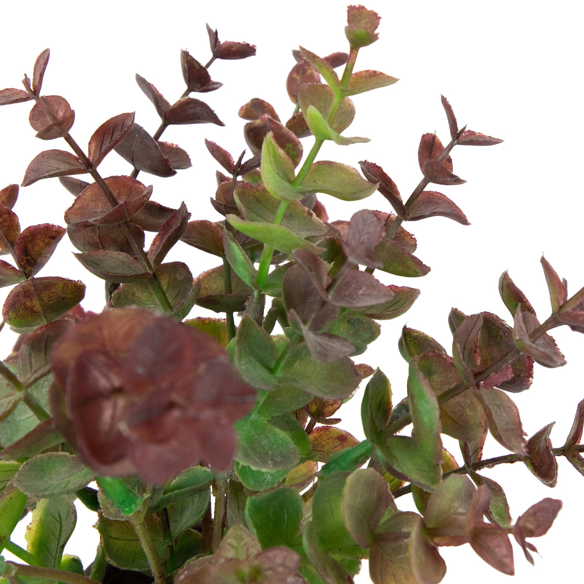 10&#x22; Real Touch&#x2122; Two-Toned Spring Eucalyptus Leaves in Ceramic Pot