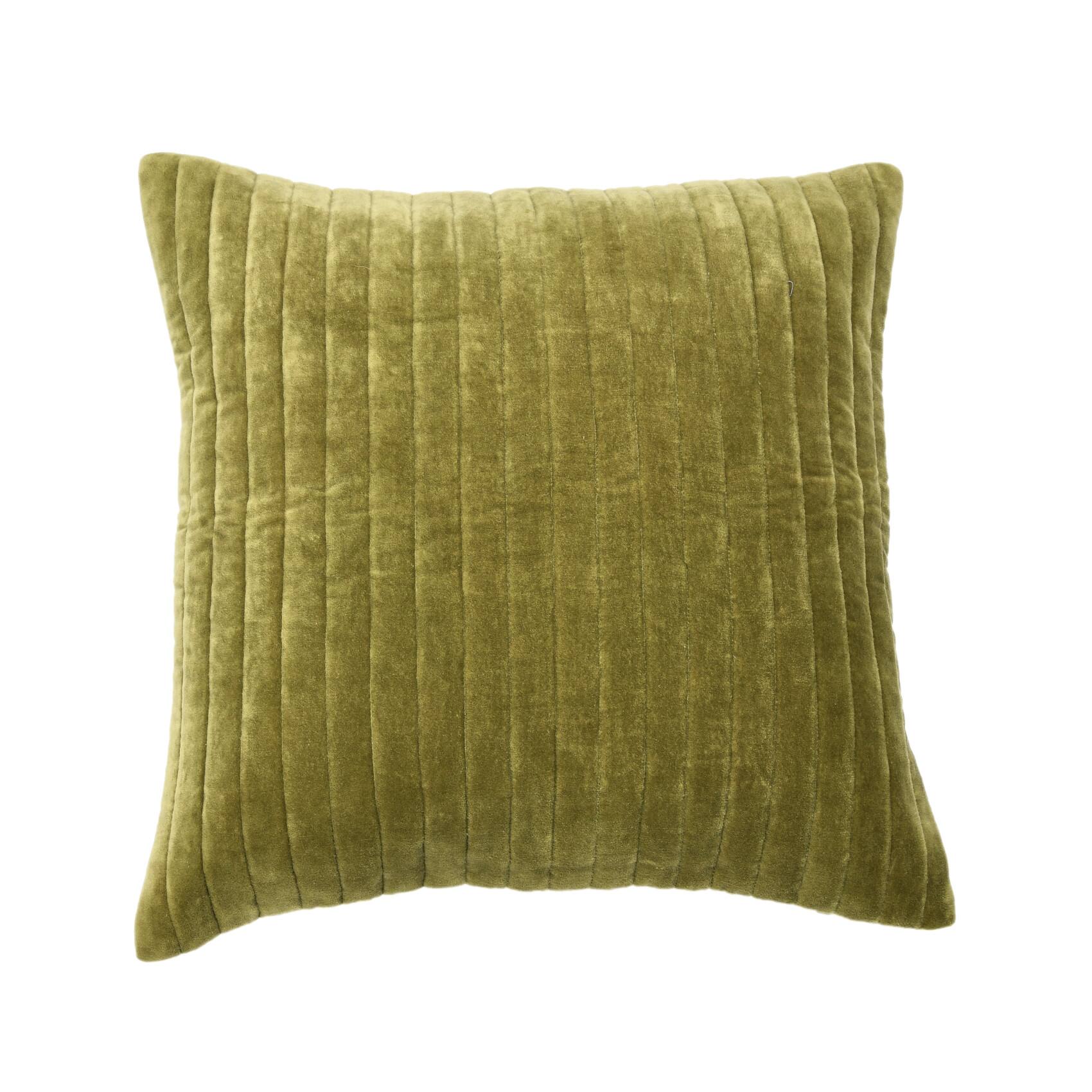 Hello Honey® 20" Square Quilted Velvet Pillow Cover with Channel Stitch