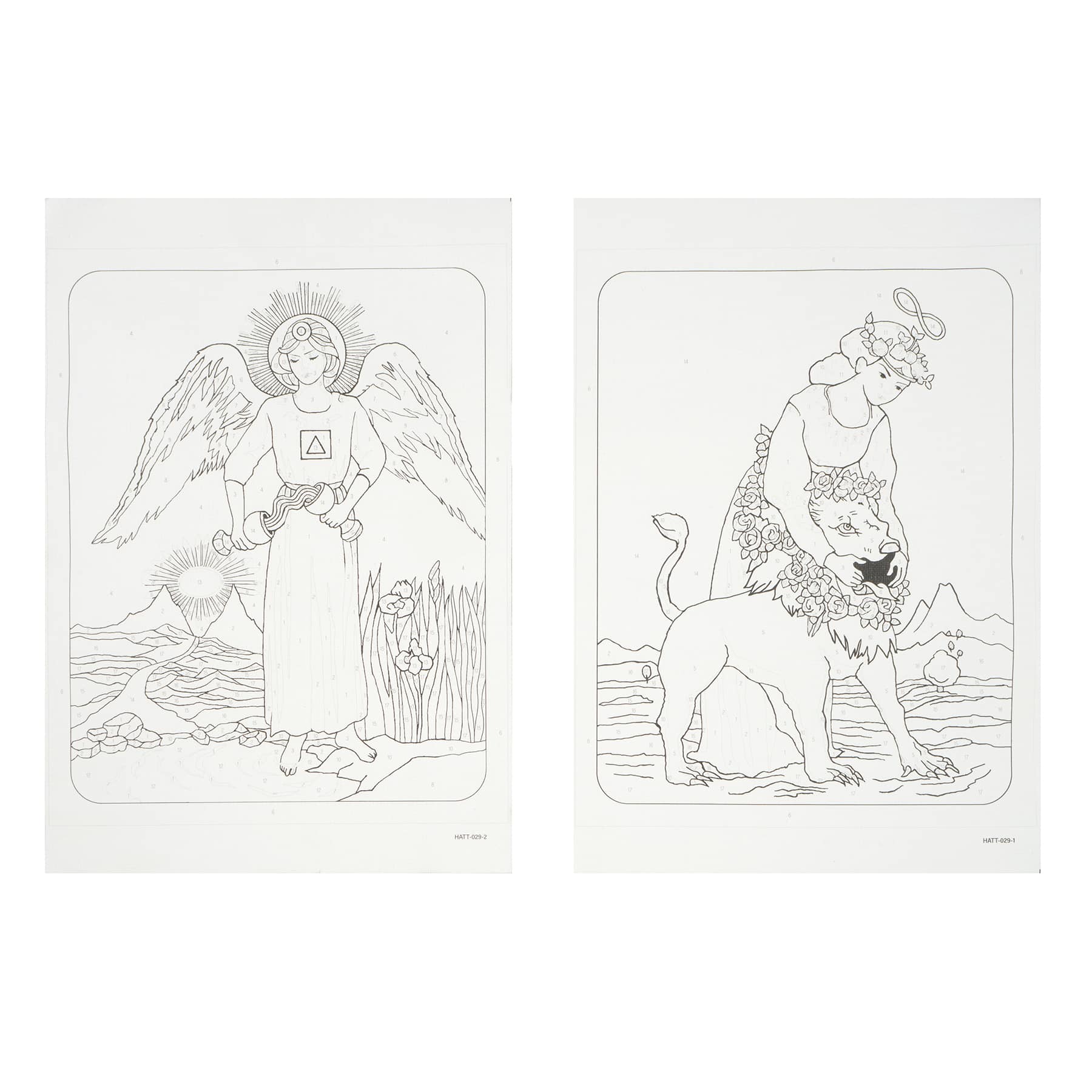 8&#x22; x 10&#x22; Strength &#x26; Temperance Tarot Paint-by-Number Kit by Artist&#x27;s Loft&#xAE;