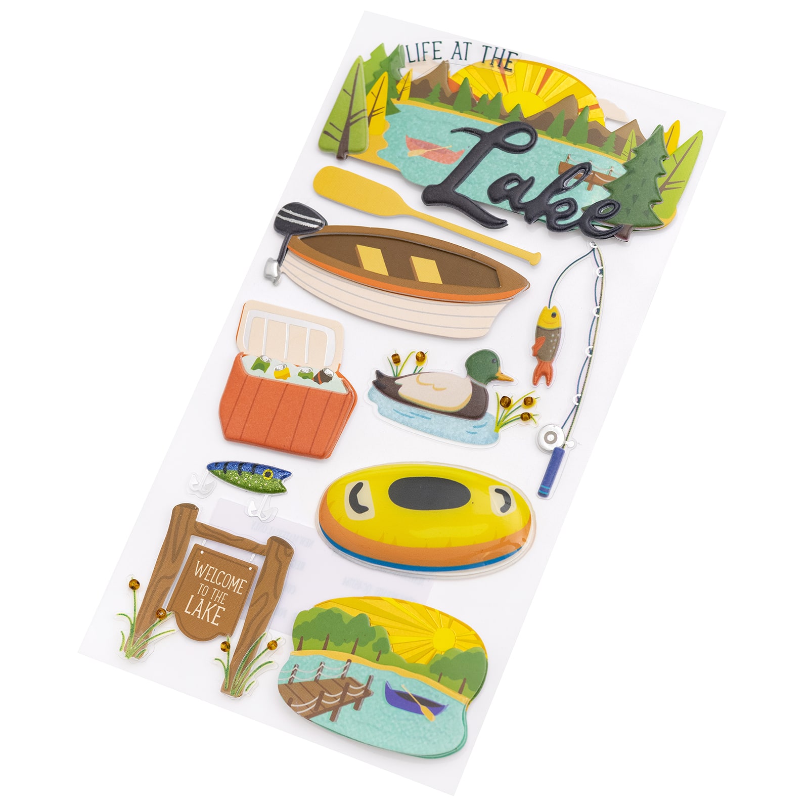 Life At The Lake Fishing Boating Tubing Scrapbooking Stickers by  Recollections