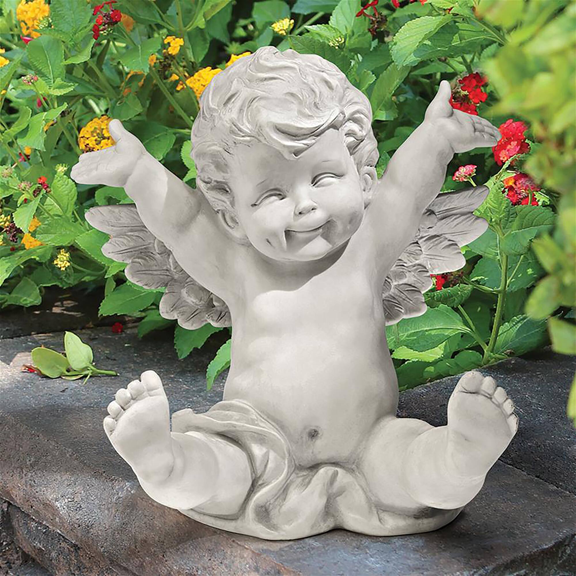 Design Toscano 11.5" Topsy, The Tumbling Cherub Statue