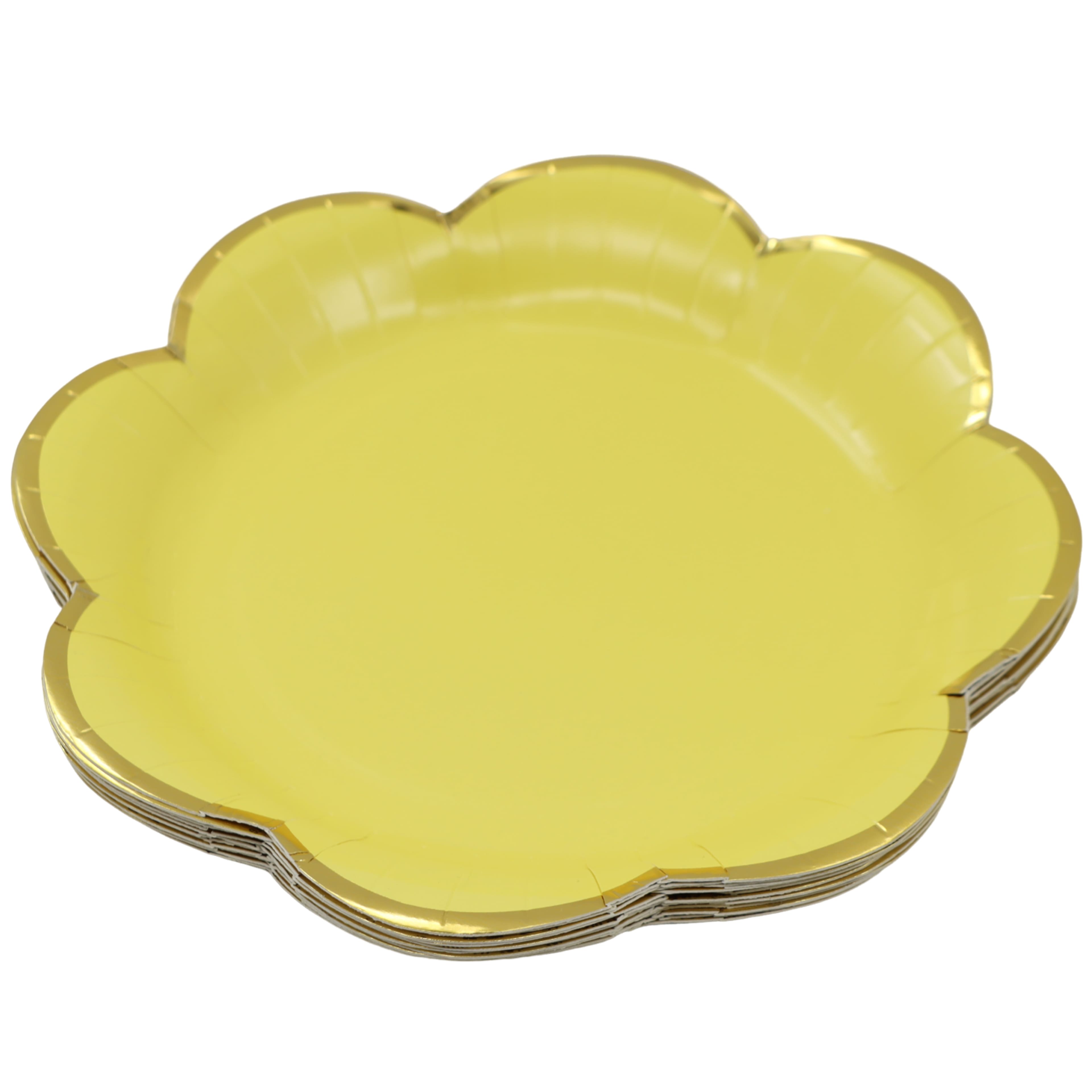 8.5&#x22; Yellow Paper Flower Plate by Ashland&#xAE;