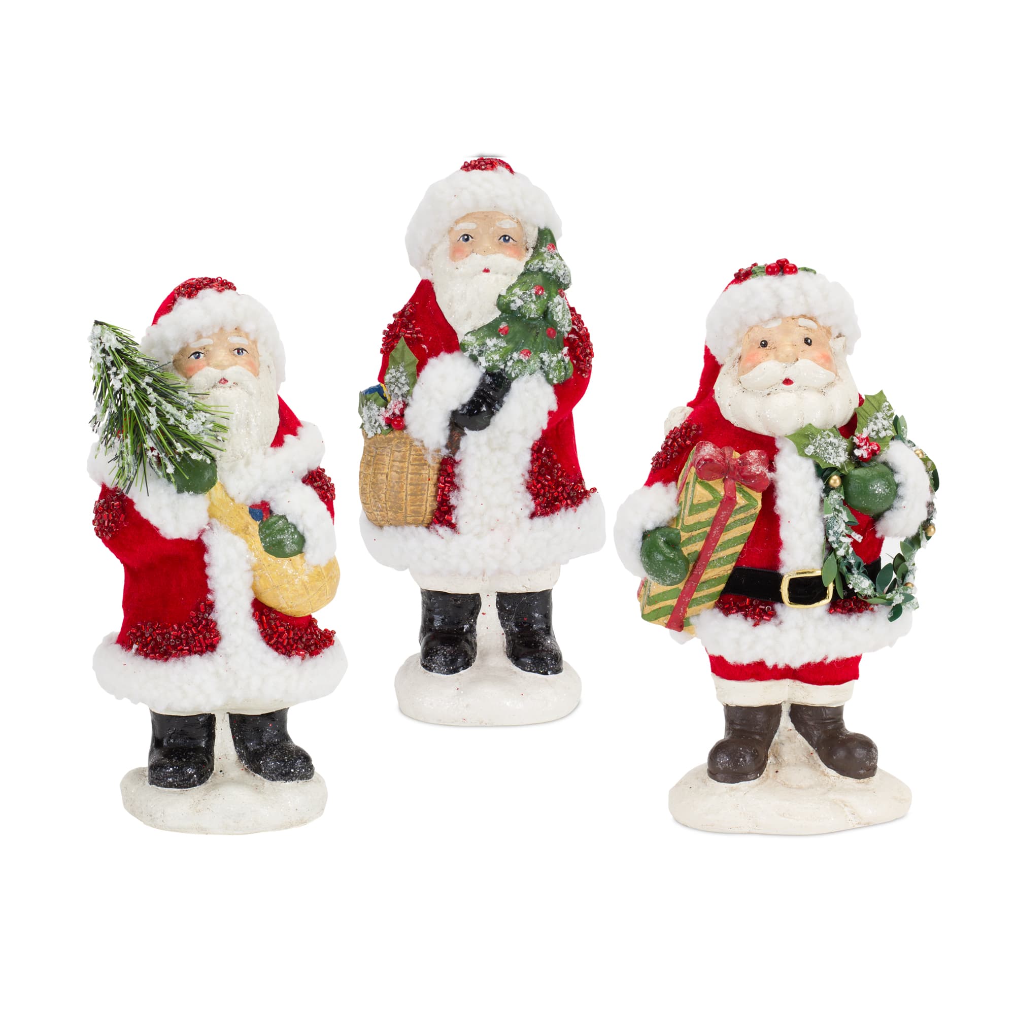 8.75&#x22; Santa Figurine Set