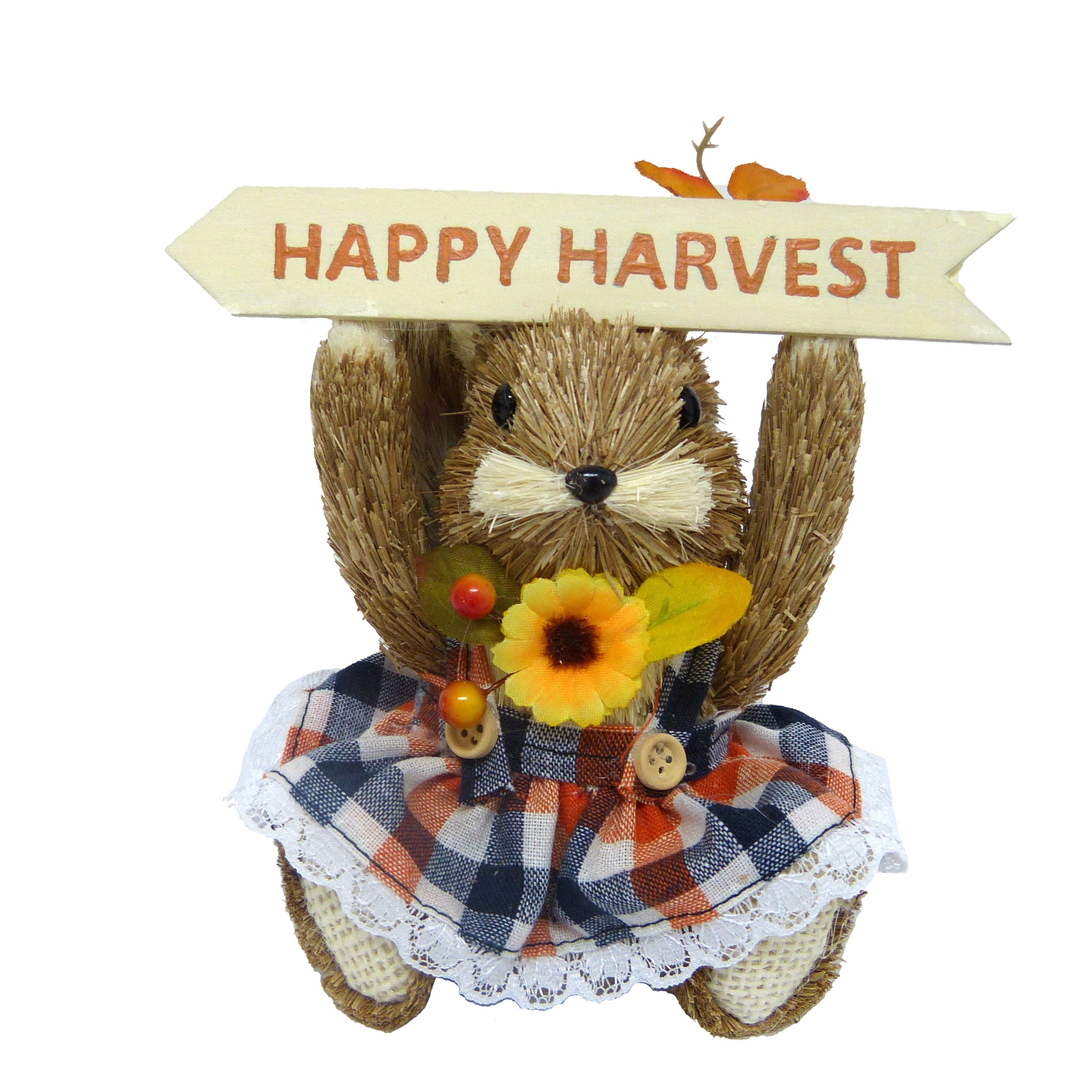 6&#x22; Squirrel with Happy Harvest Sign by Ashland&#xAE;