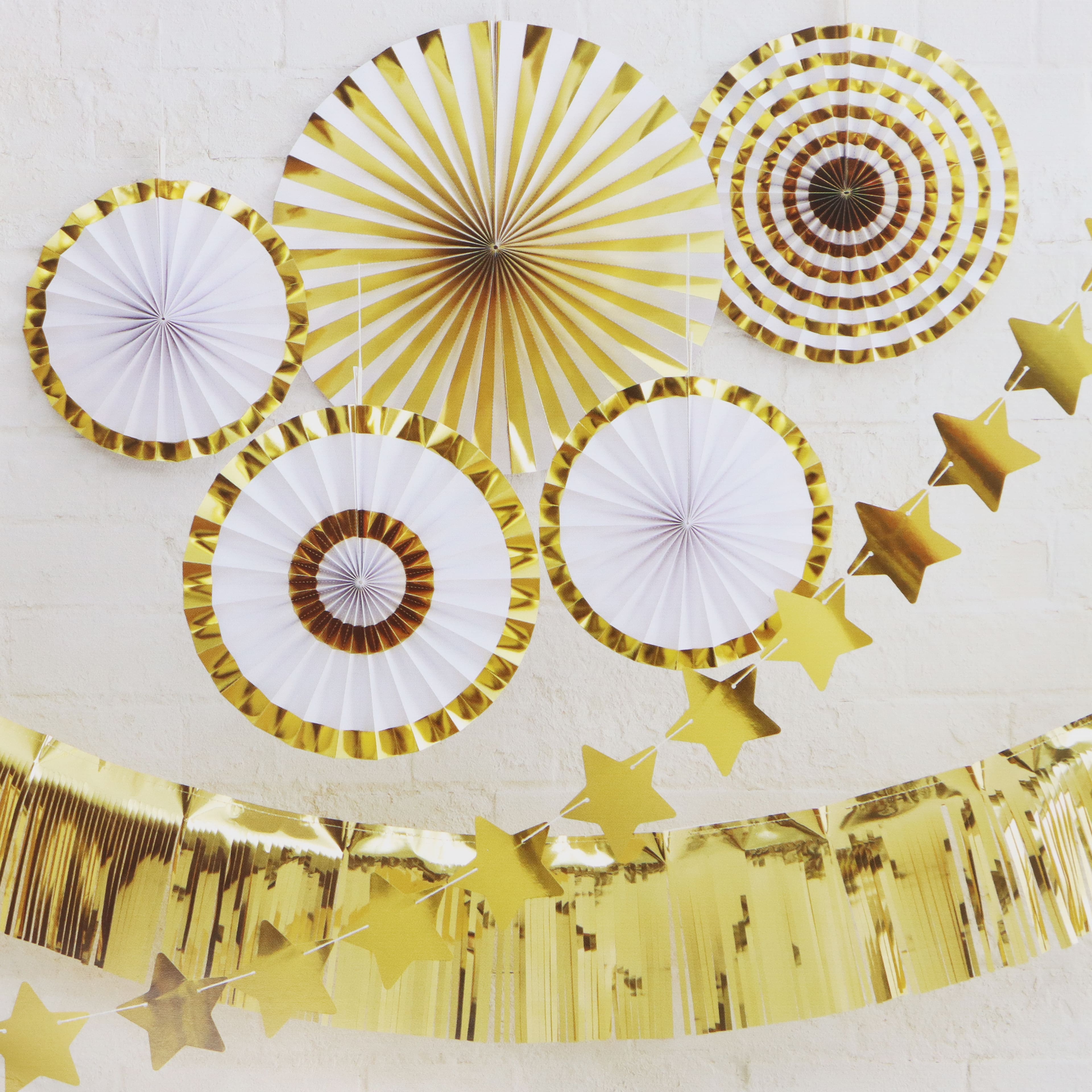 White & Gold Party Décor Kit by Celebrate It™