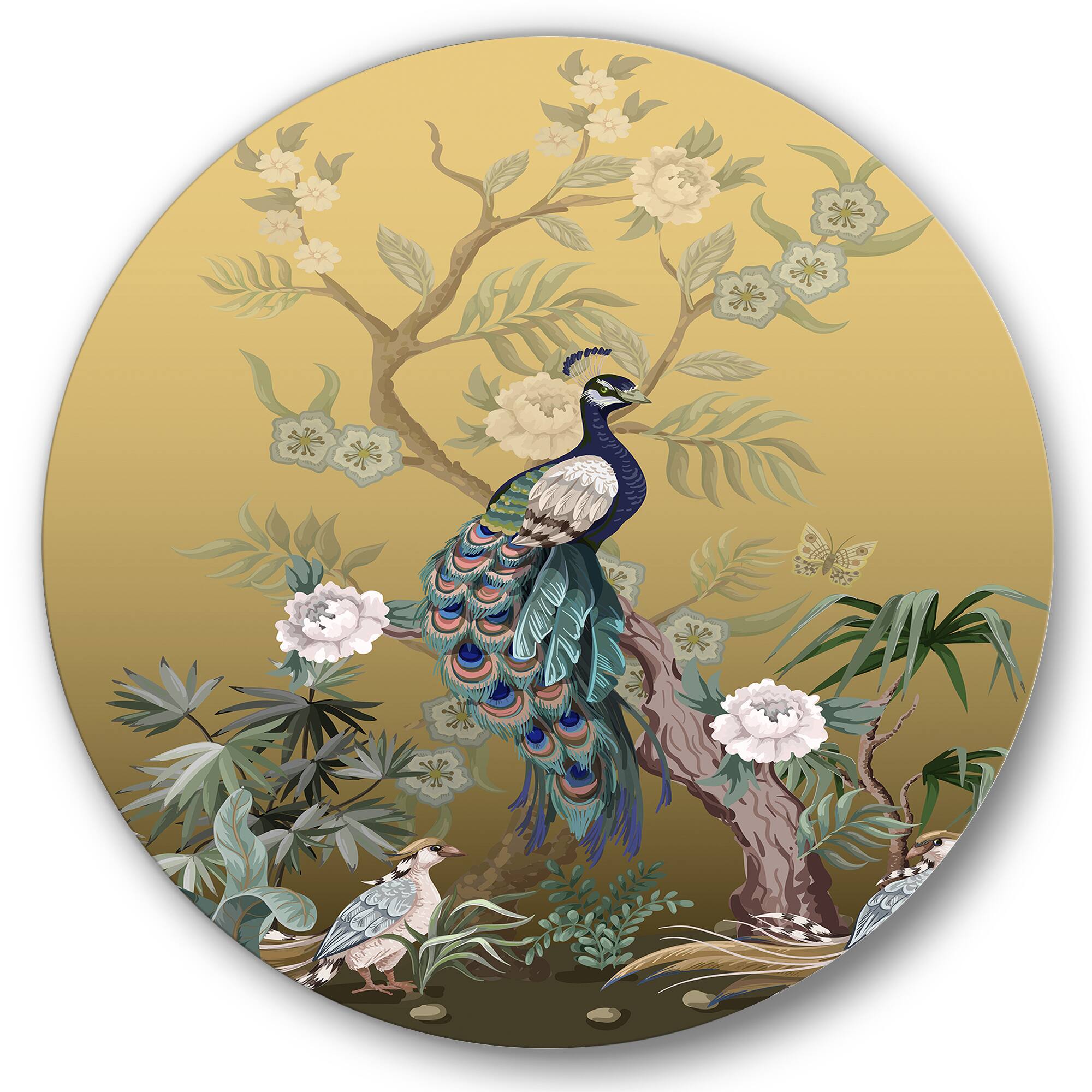 Designart - Chinoiserie With Birds and Peonies VI