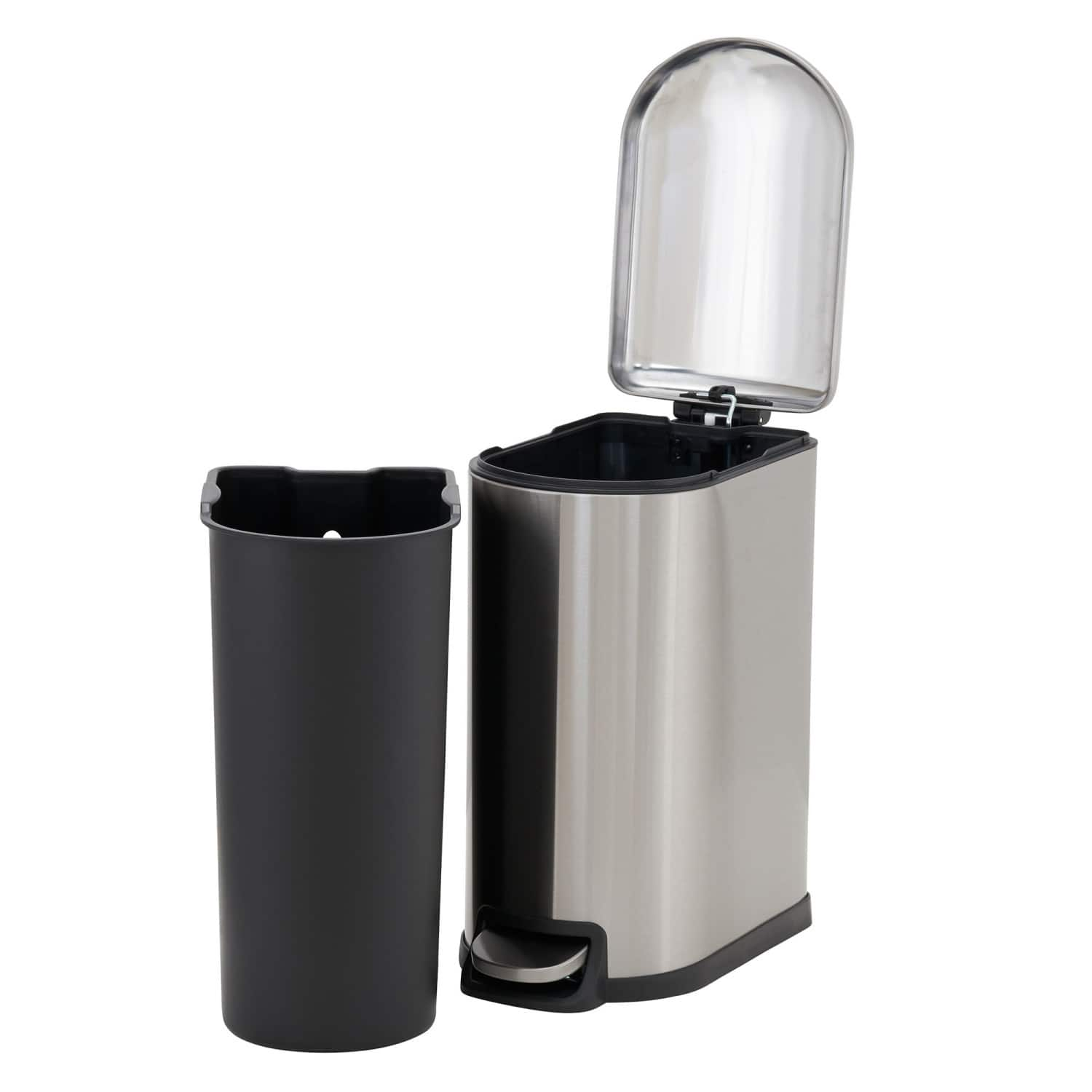 Household Essentials 2.6 gal. Slim Stainless Steel Trash Can