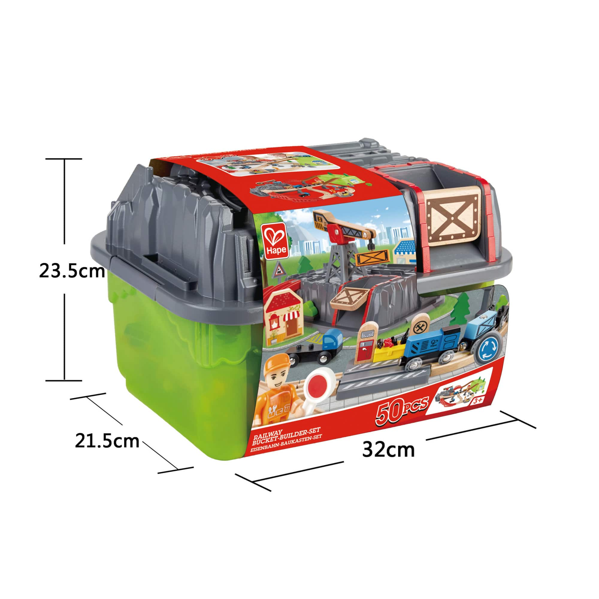 Hape Railway Bucket Builder Train Set