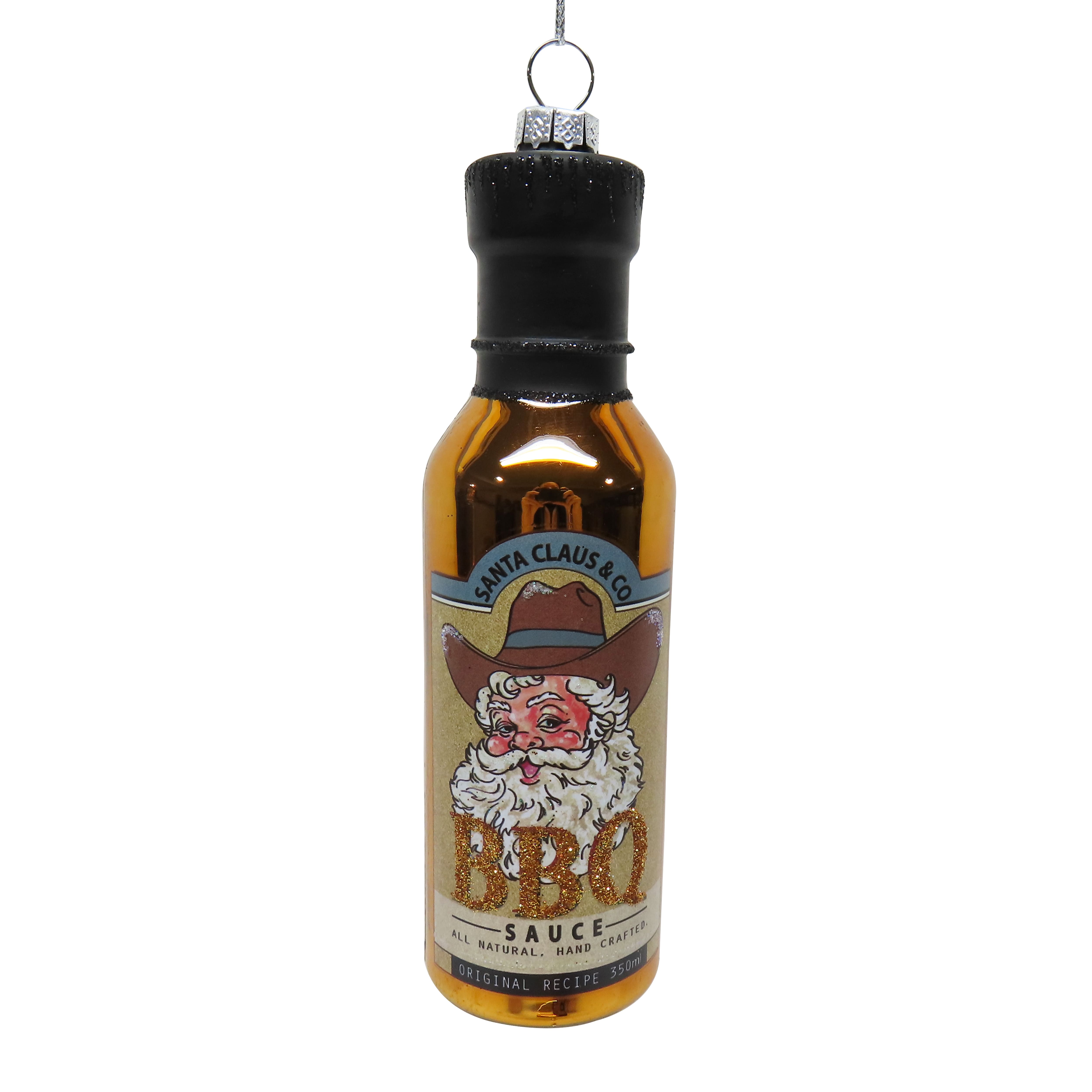 5.75&#x22; BBQ Sauce Bottle Glass Ornament by Ashland&#xAE;