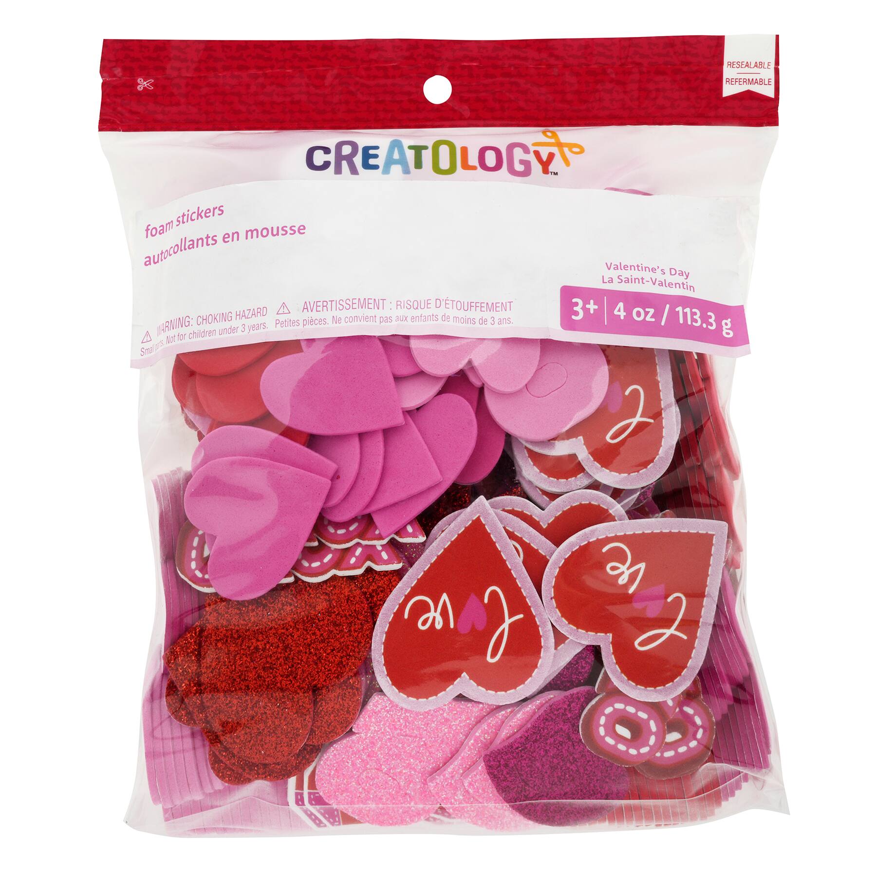 Valentine's Day XOXO Heart Foam Stickers by Creatology™