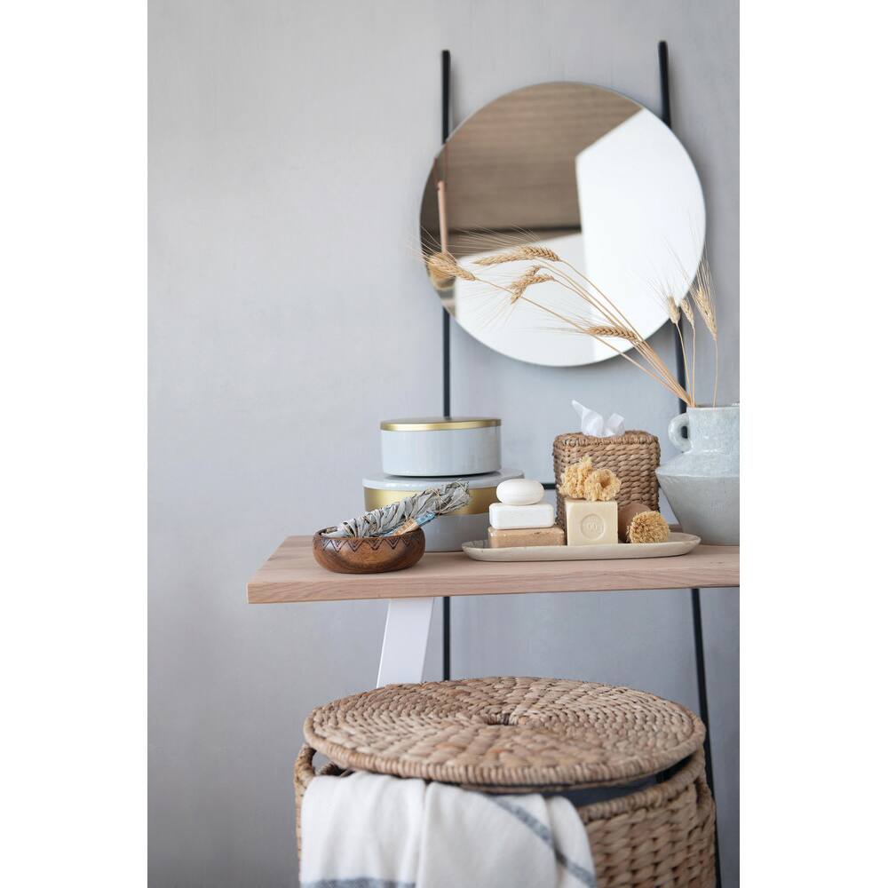 Hello Honey® 8.25" Stoneware Vase With Reactive Glaze Finish & Vertical Handles