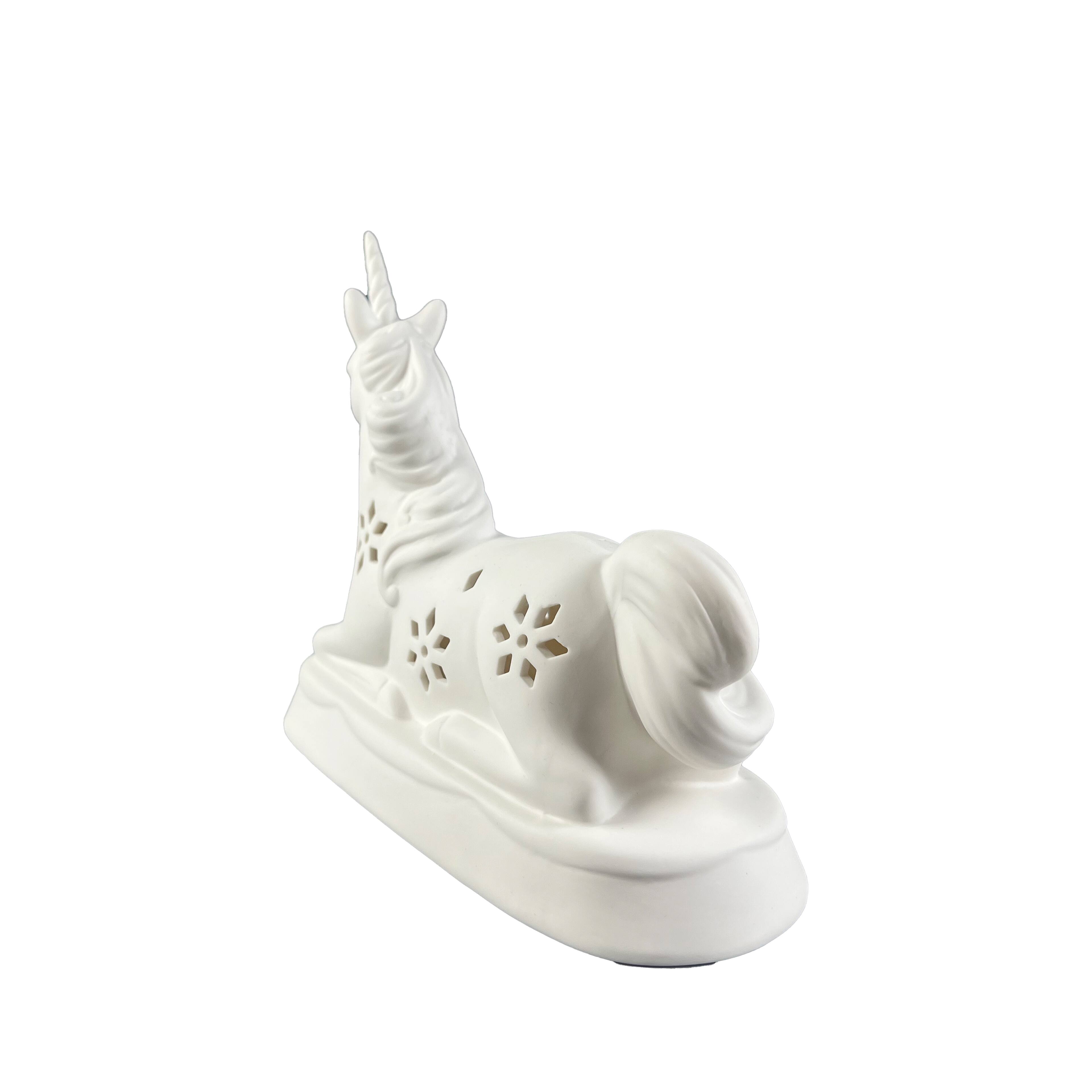 8.5&#x22; LED DIY Ceramic Unicorn D&#xE9;cor by Make Market&#xAE;