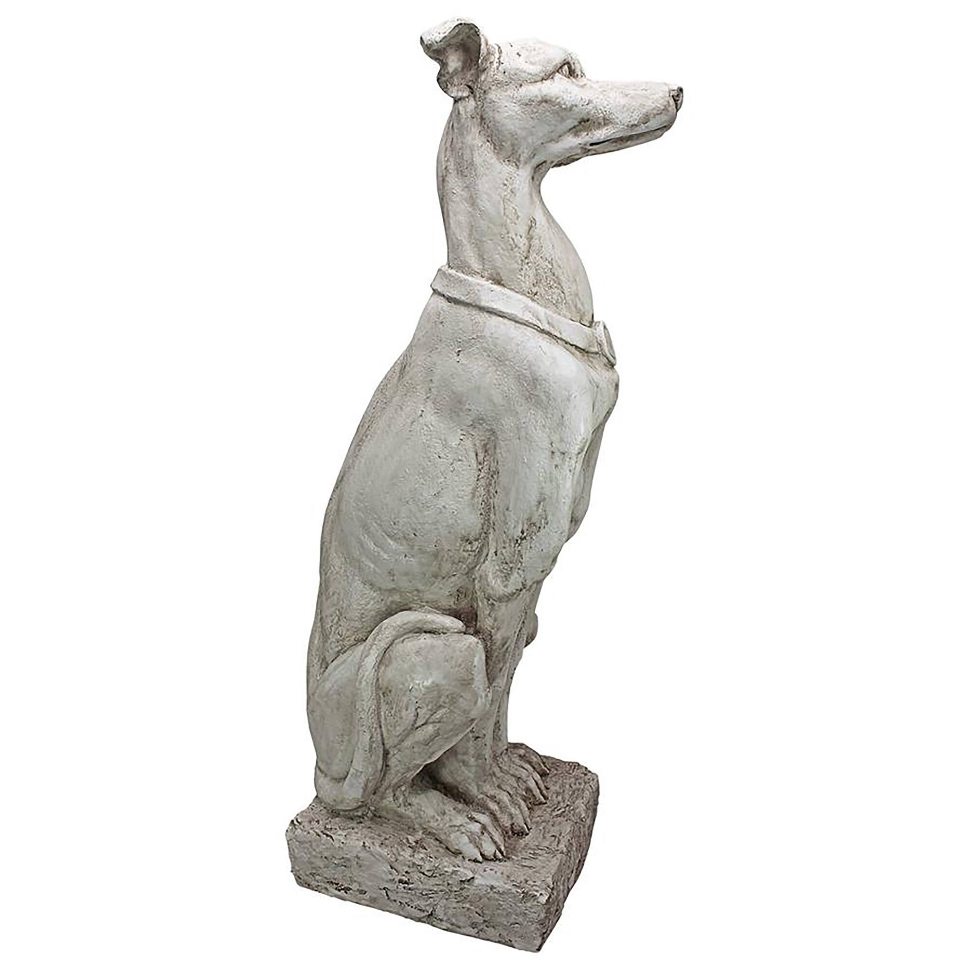 Design Toscano 30&#x22; Art Deco Whippet Greyhound Sentinel Dog Statue