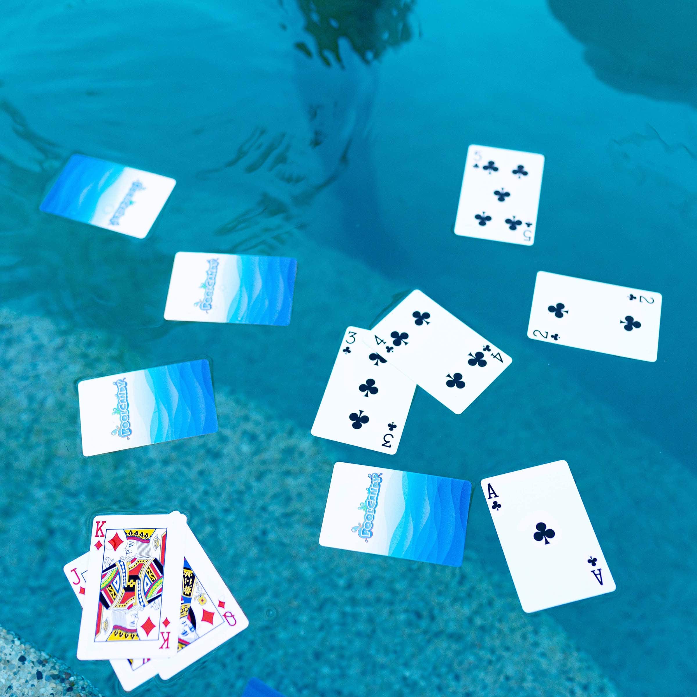 PoolCandy Floating Game Table with Waterproof Playing Cards