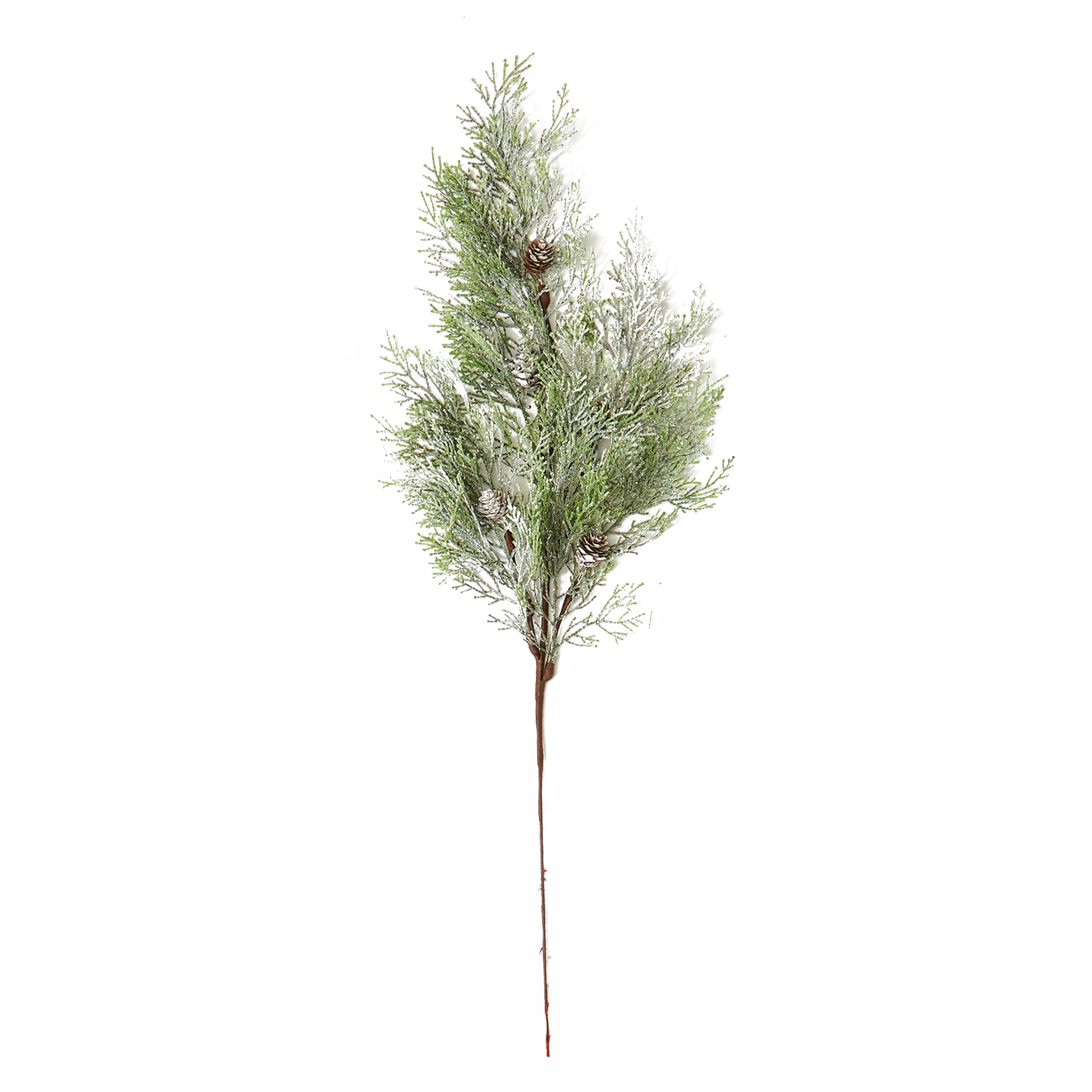 29" Christmas Frosted Cedar Spray with Cones, 3ct.