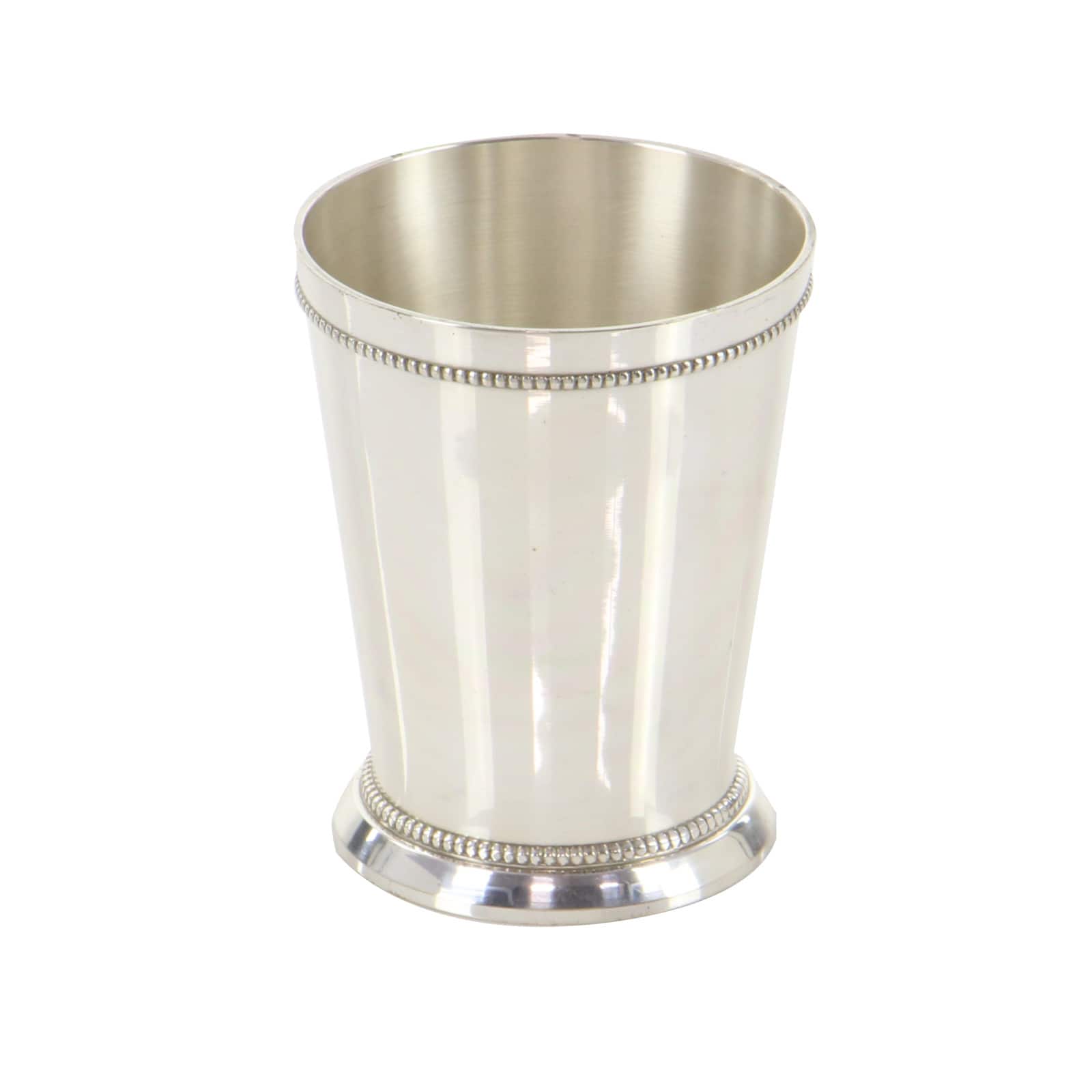 4&#x22; Silver Brass Traditional Vase