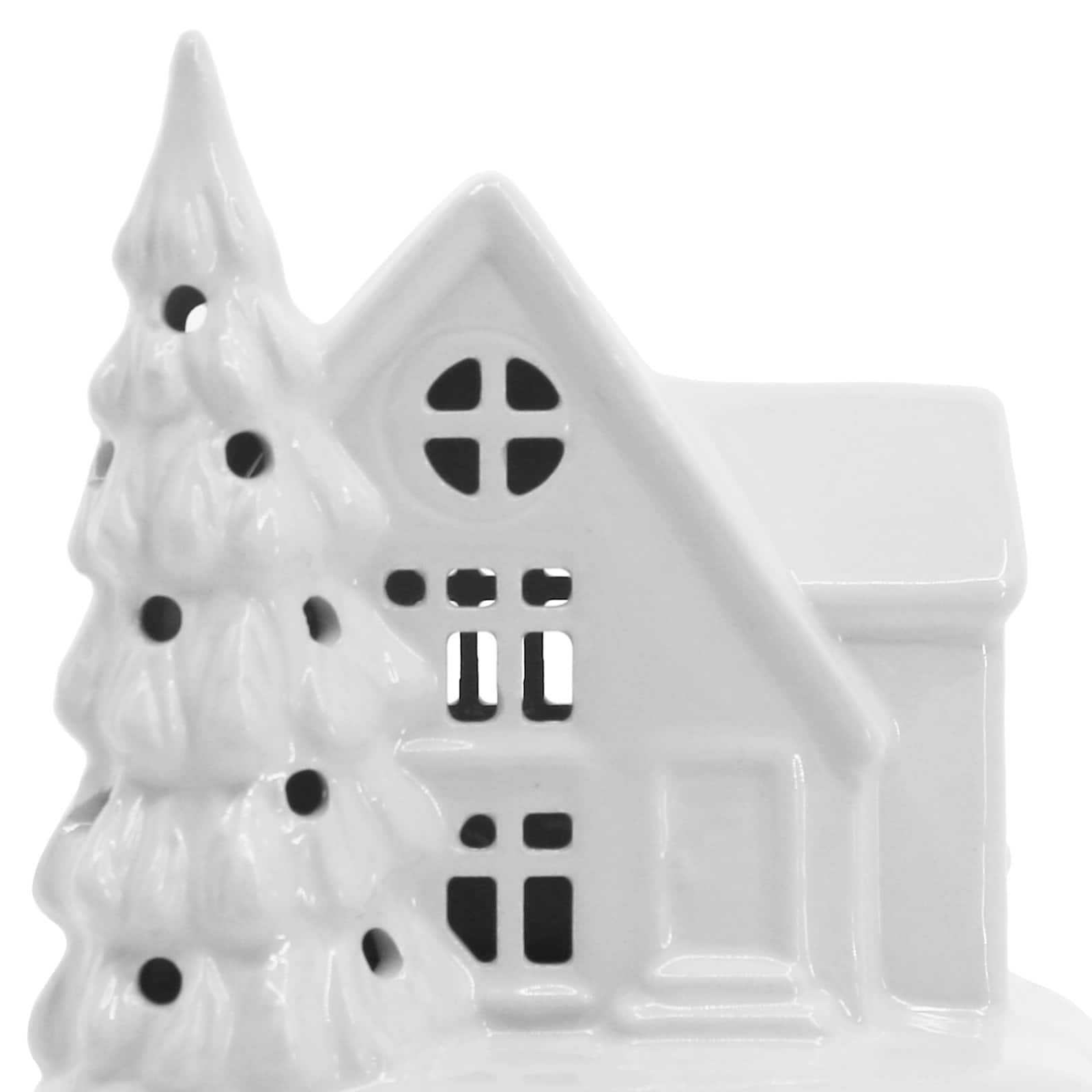 4.75&#x22; Pre-Lit Ceramic House Decoration by Ashland&#xAE;